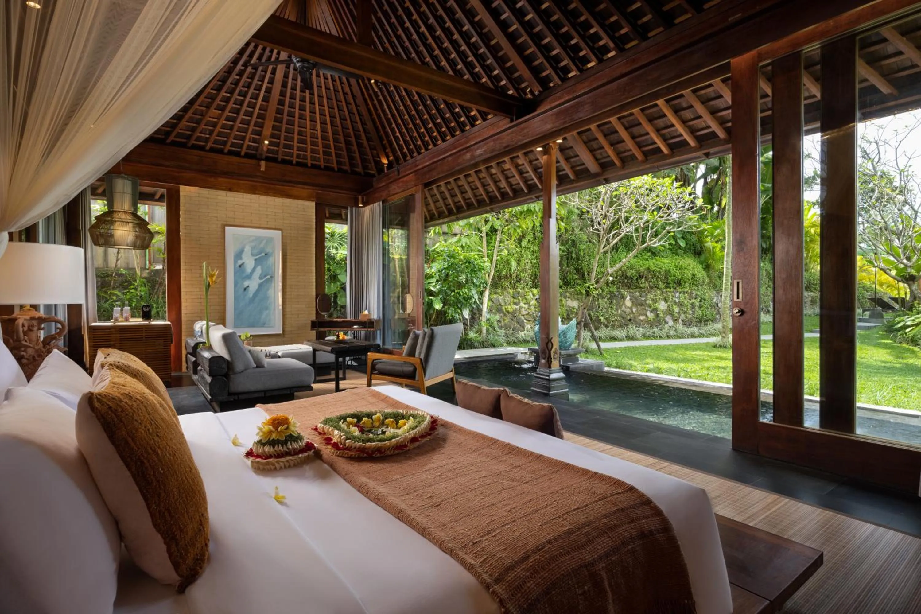 Bed in Sanna Ubud A Pramana Experience
