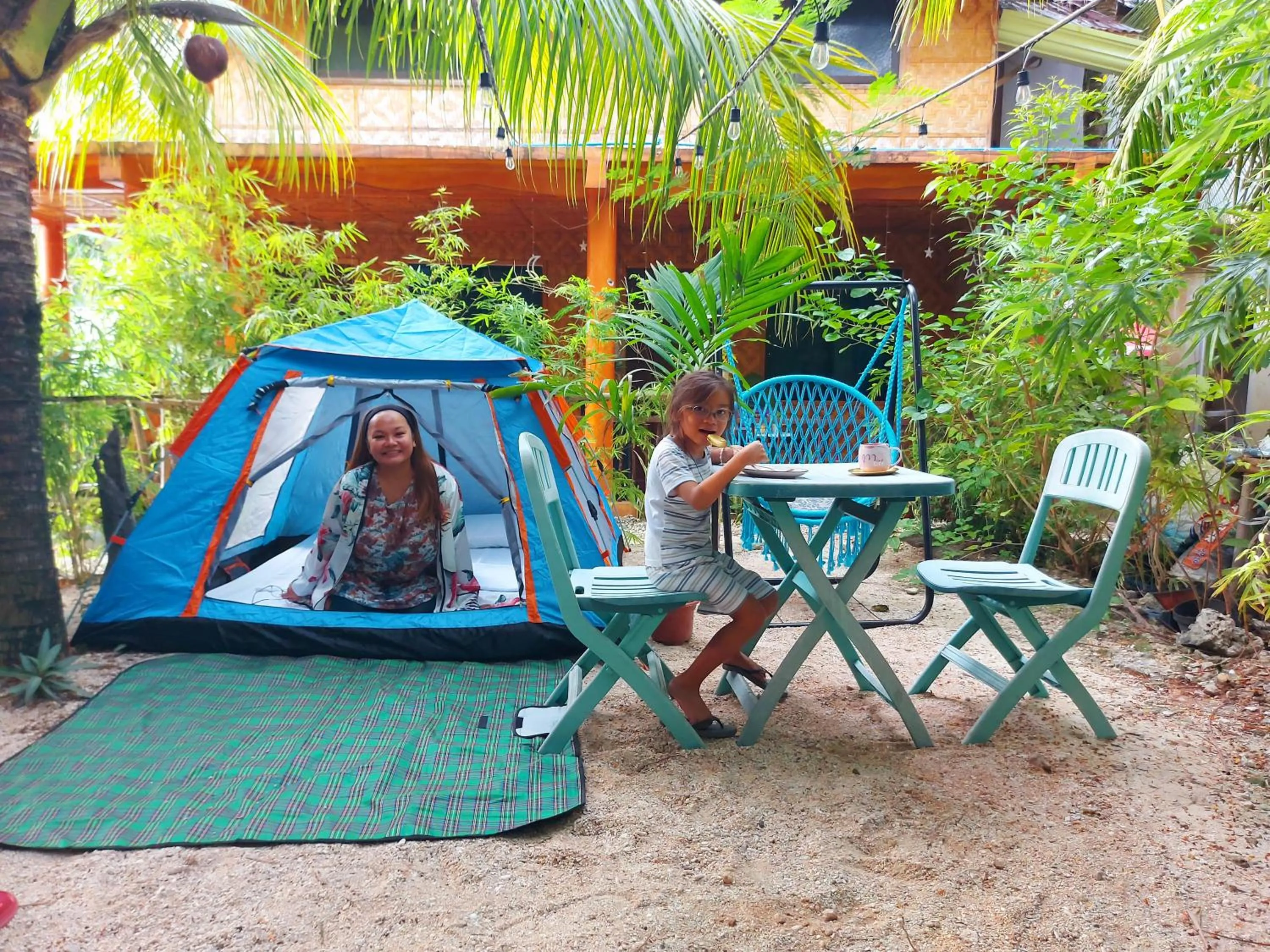 Family in New Village Lodge