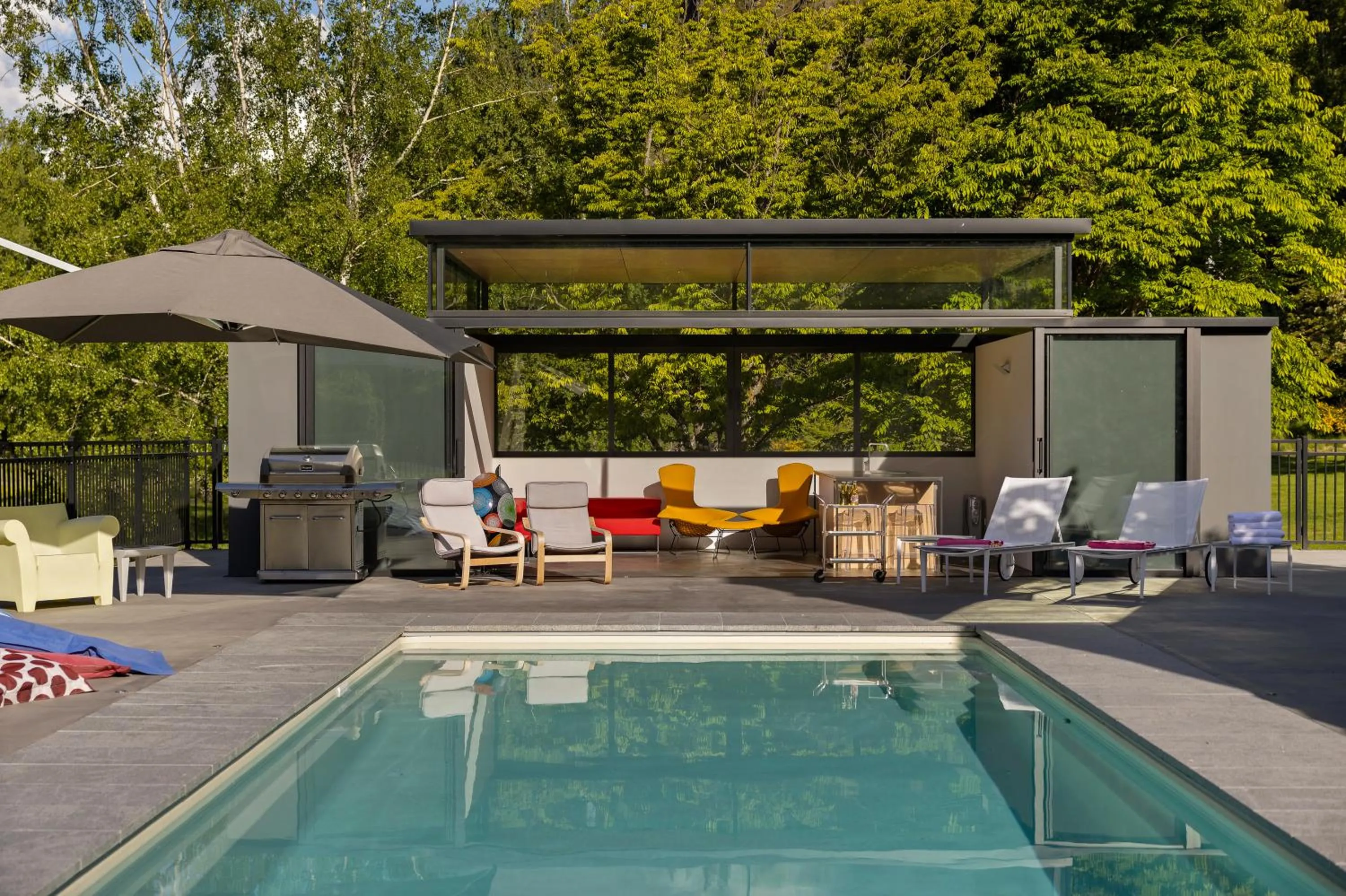 Patio in Wharenui Holiday Home by MajorDomo