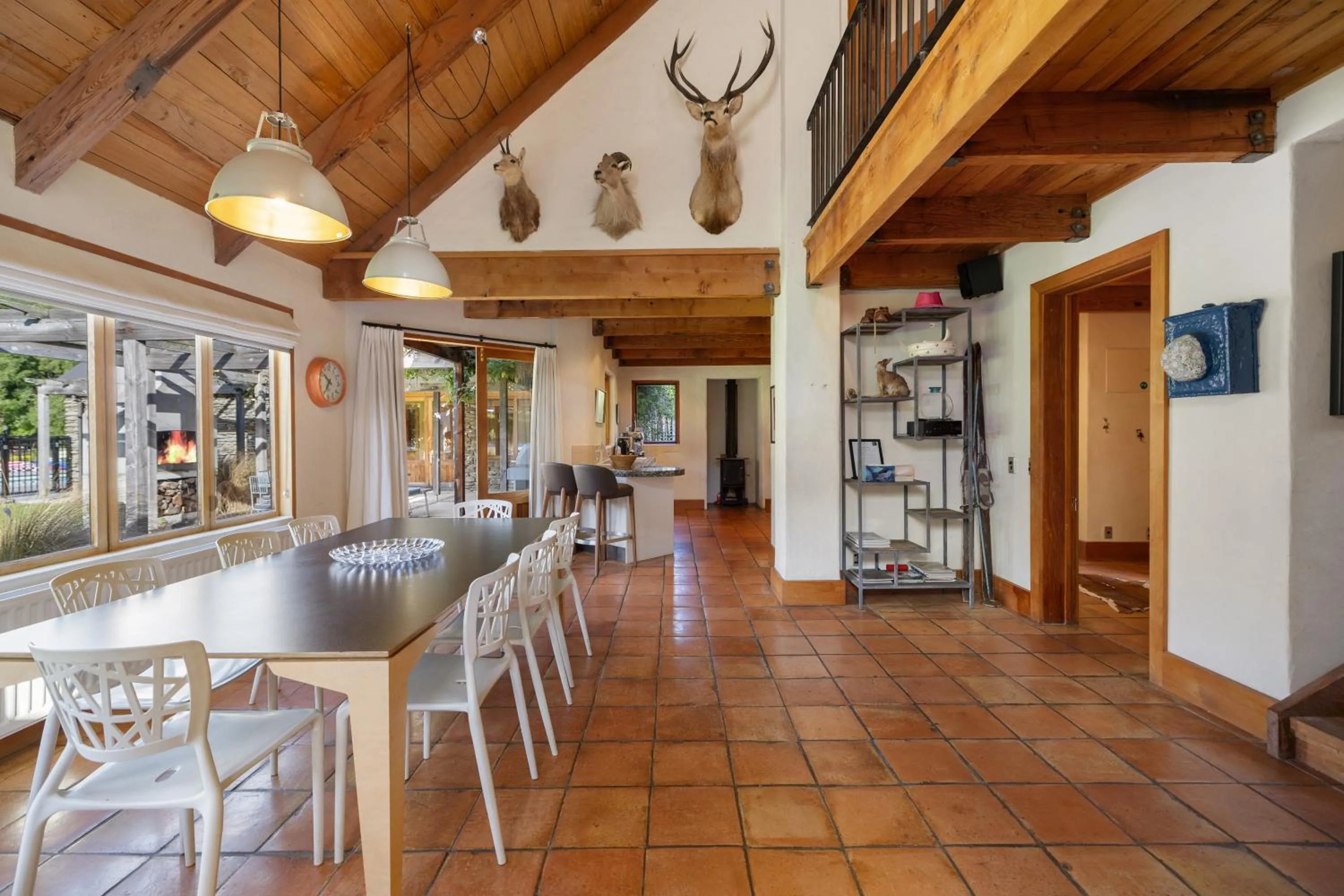 Dining area in Wharenui Holiday Home by MajorDomo