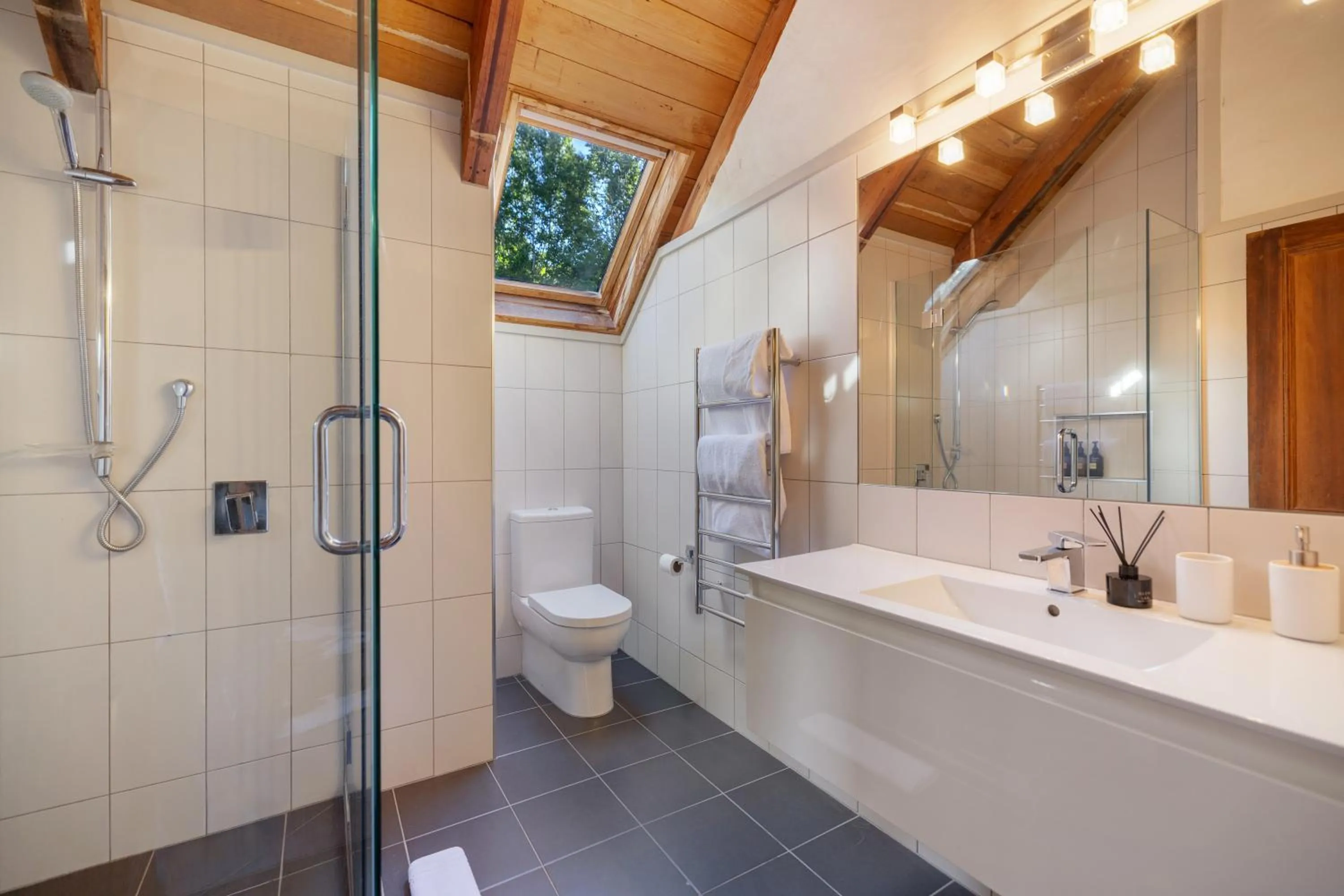 Shower in Wharenui Holiday Home by MajorDomo