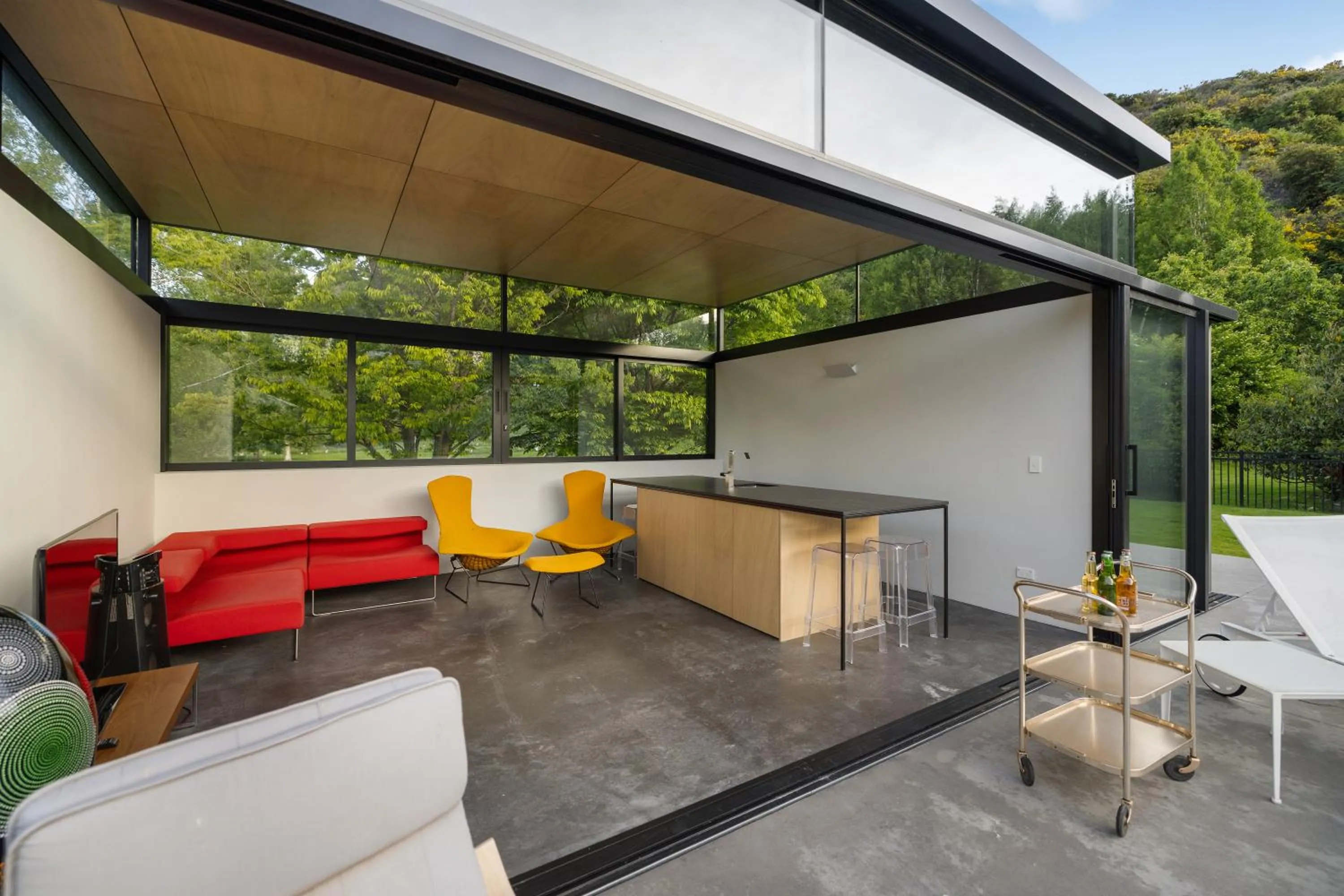 Patio in Wharenui Holiday Home by MajorDomo