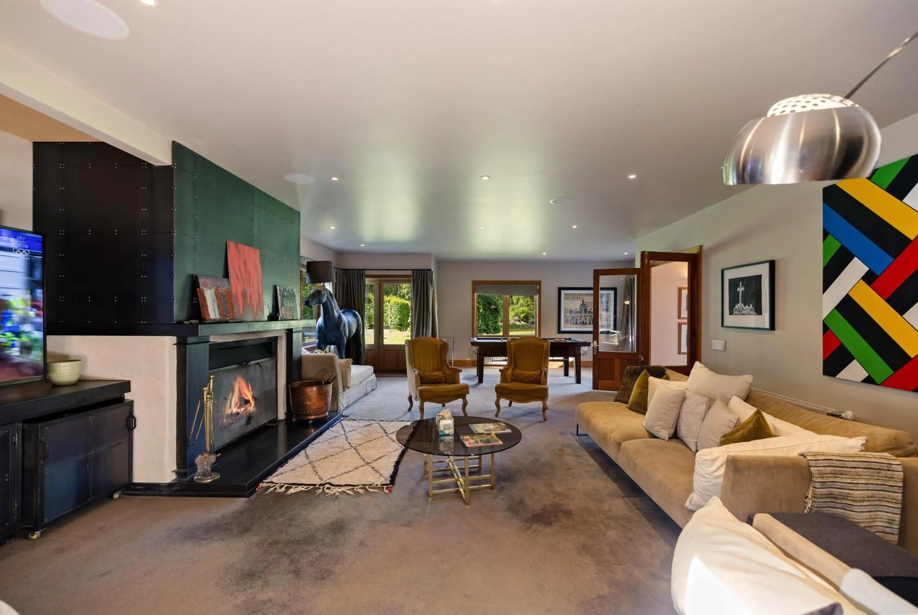 fireplace in Wharenui Holiday Home by MajorDomo