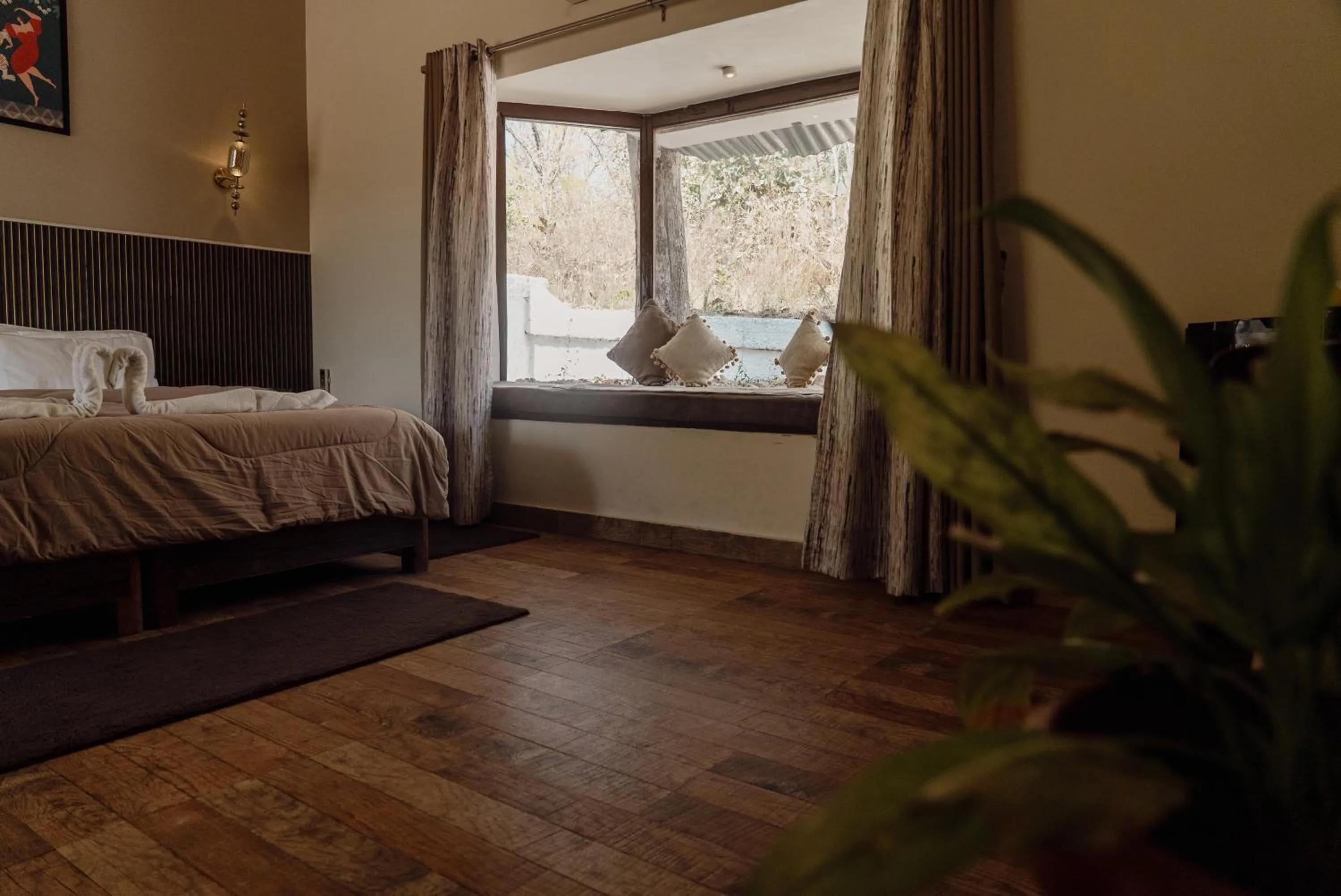 Bed in Wild Woods Tiger Resort