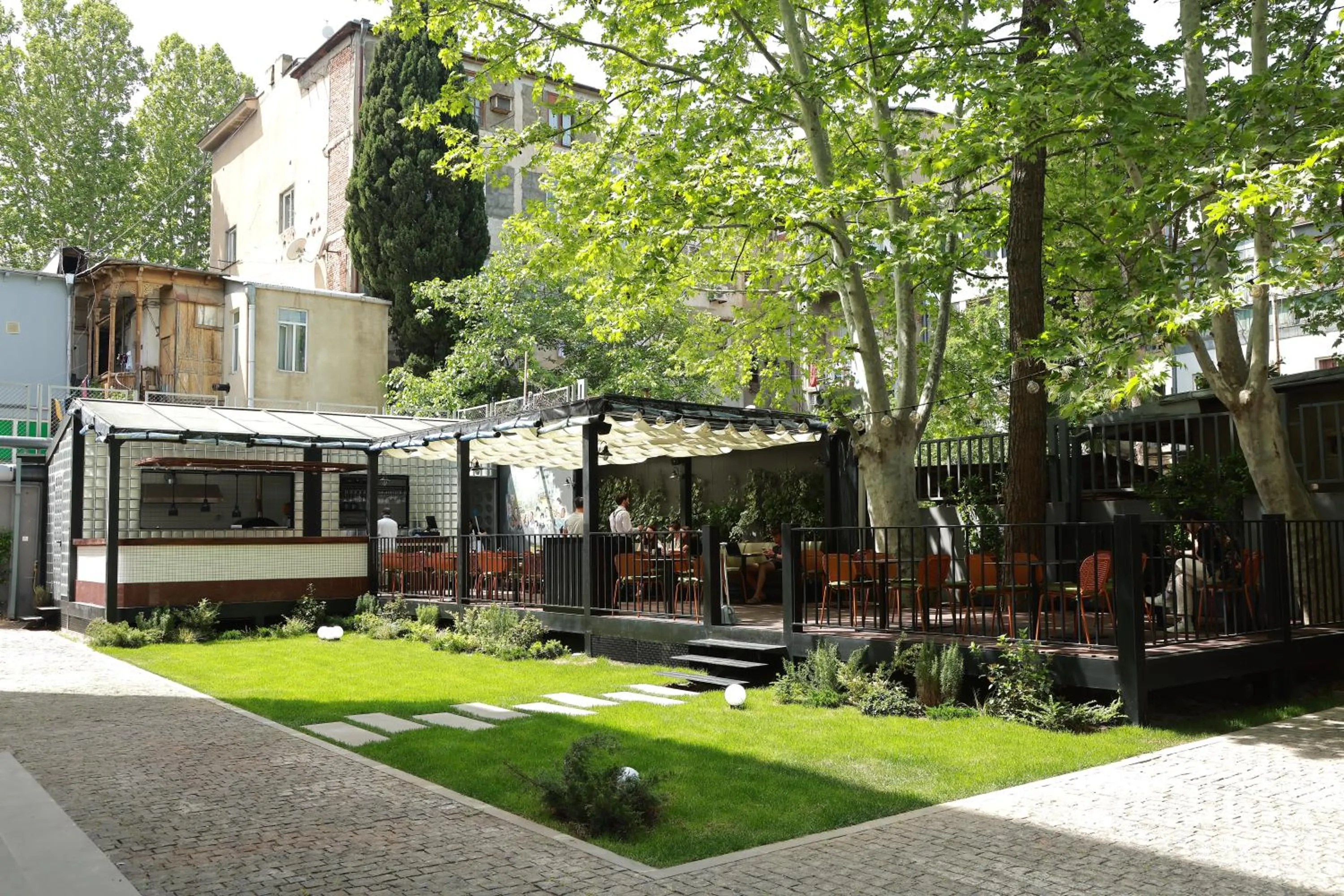 Inner courtyard view in Hotel Twenties Tbilisi - Stay & Dine