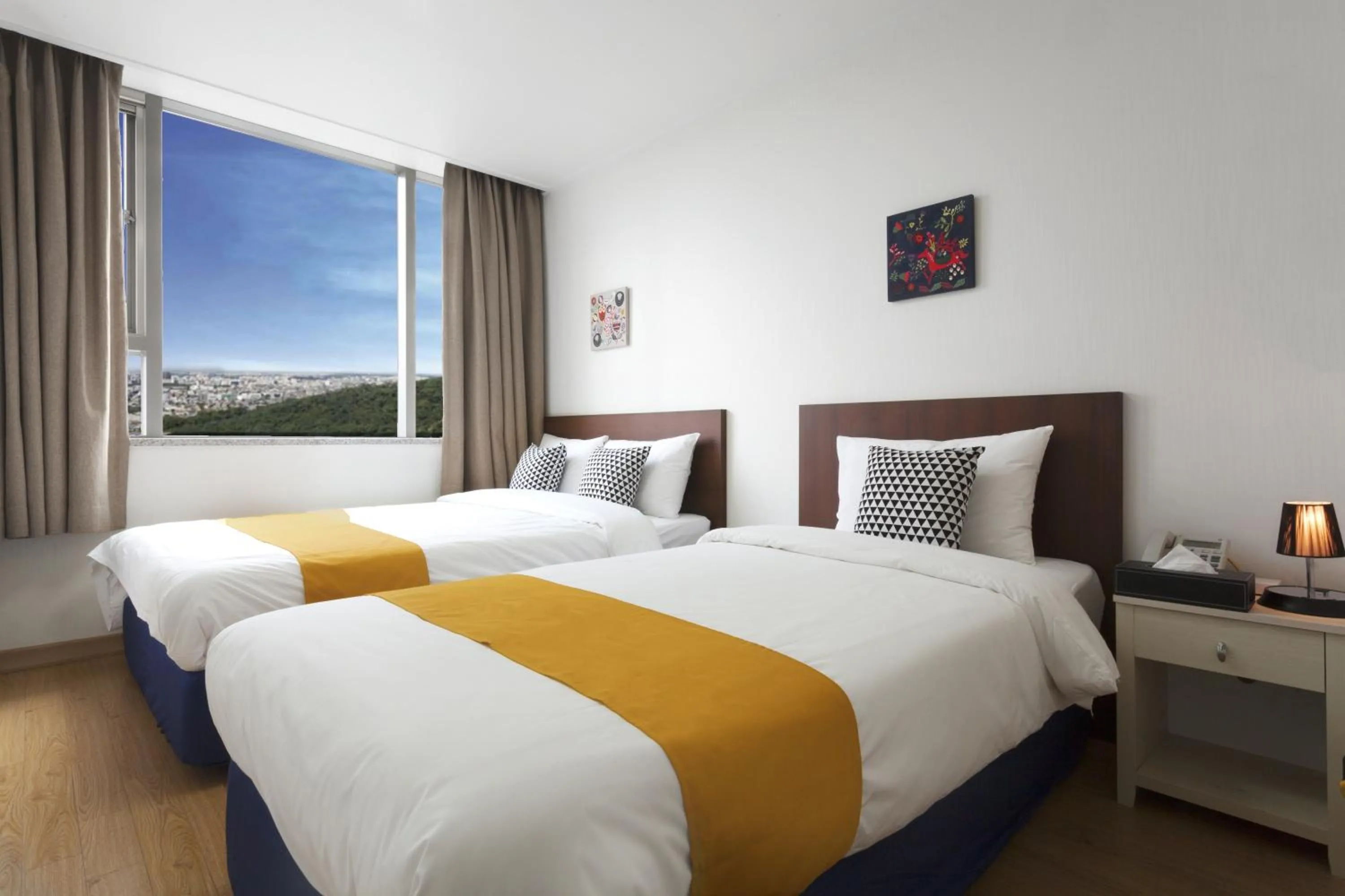 Decorative detail, Bed in Hotel Morning Sky