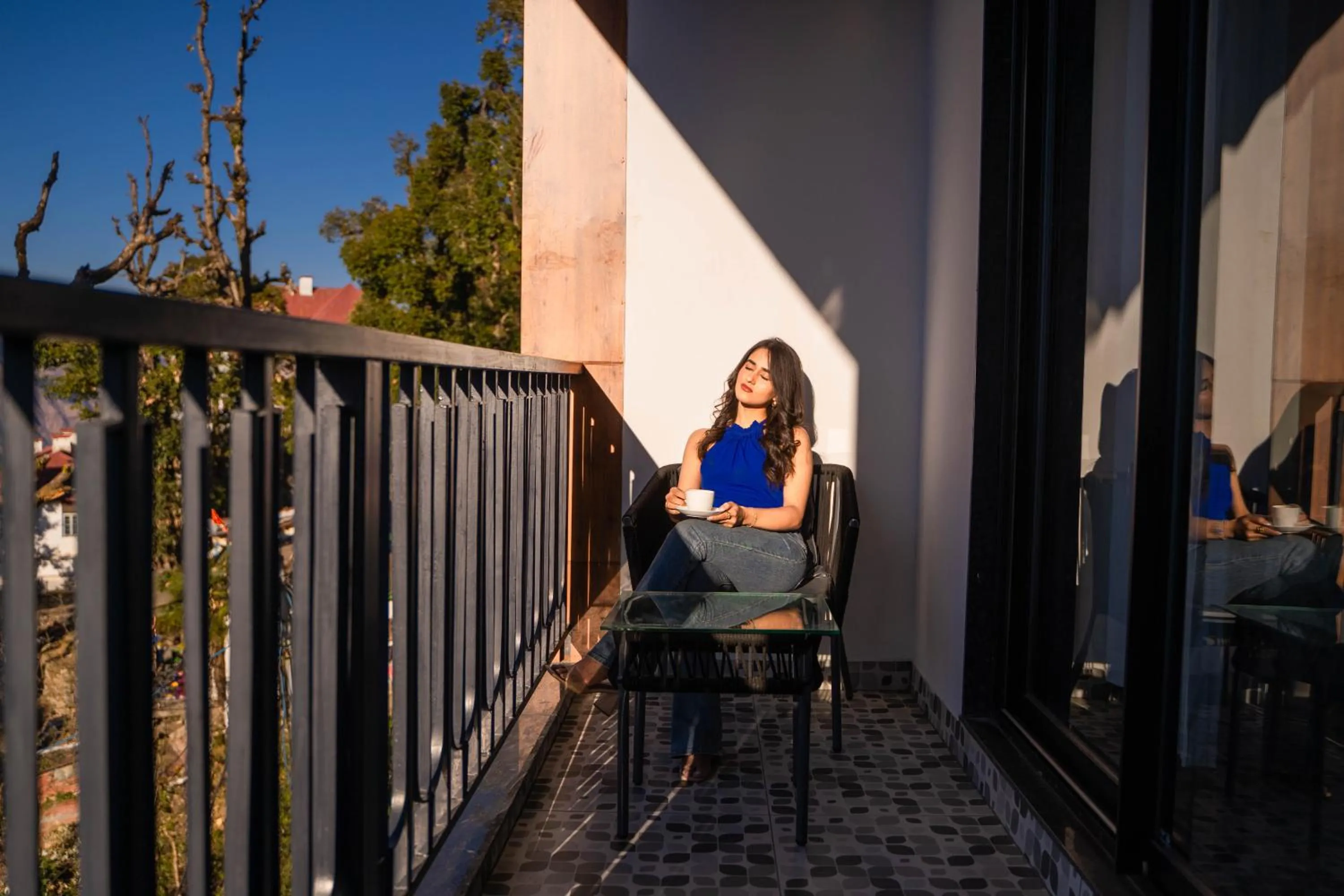 Balcony/Terrace in Perfectstayz Premium Westend at Mall Road