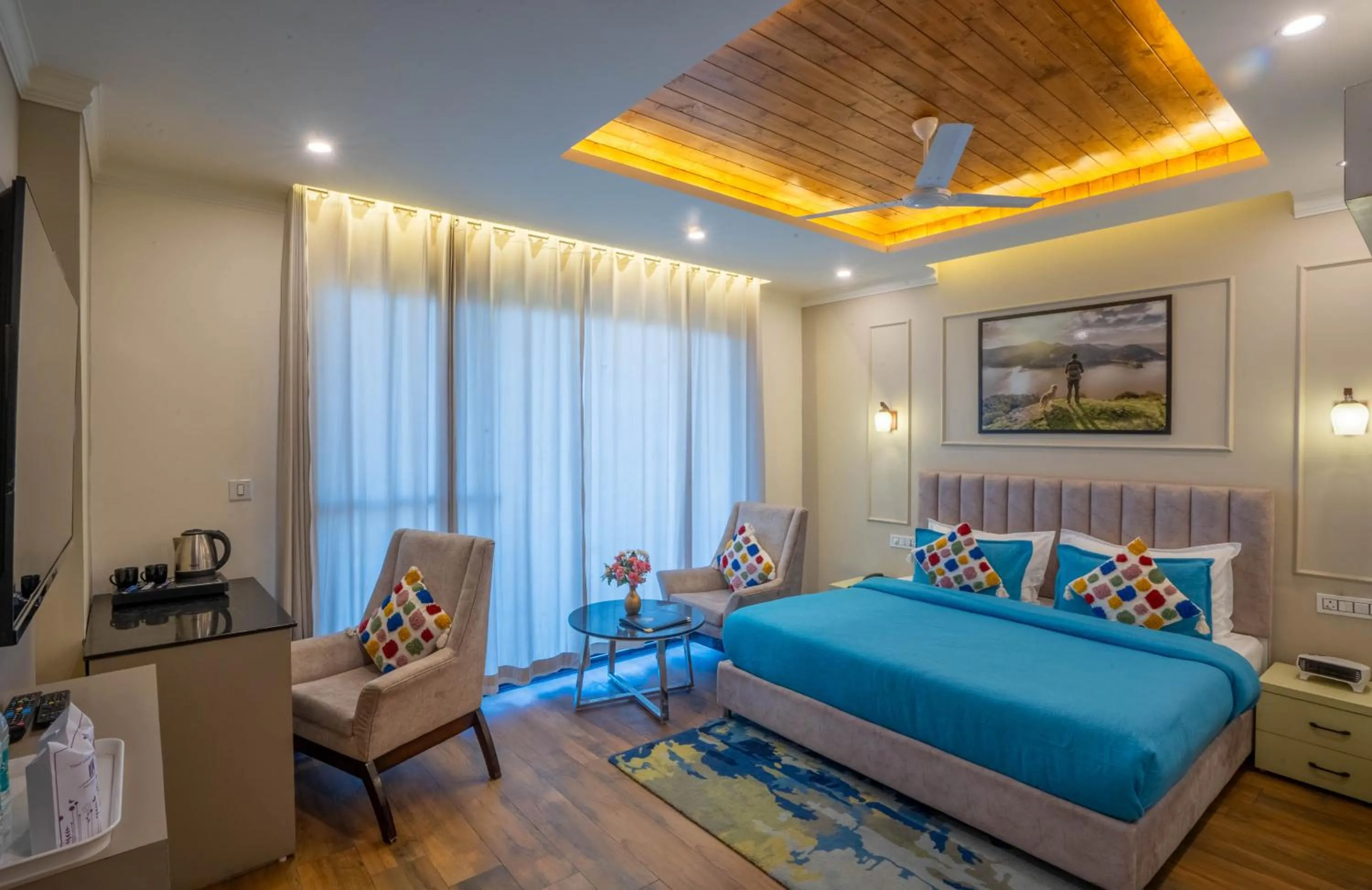 Bedroom, Bed in Perfectstayz Premium Westend at Mall Road
