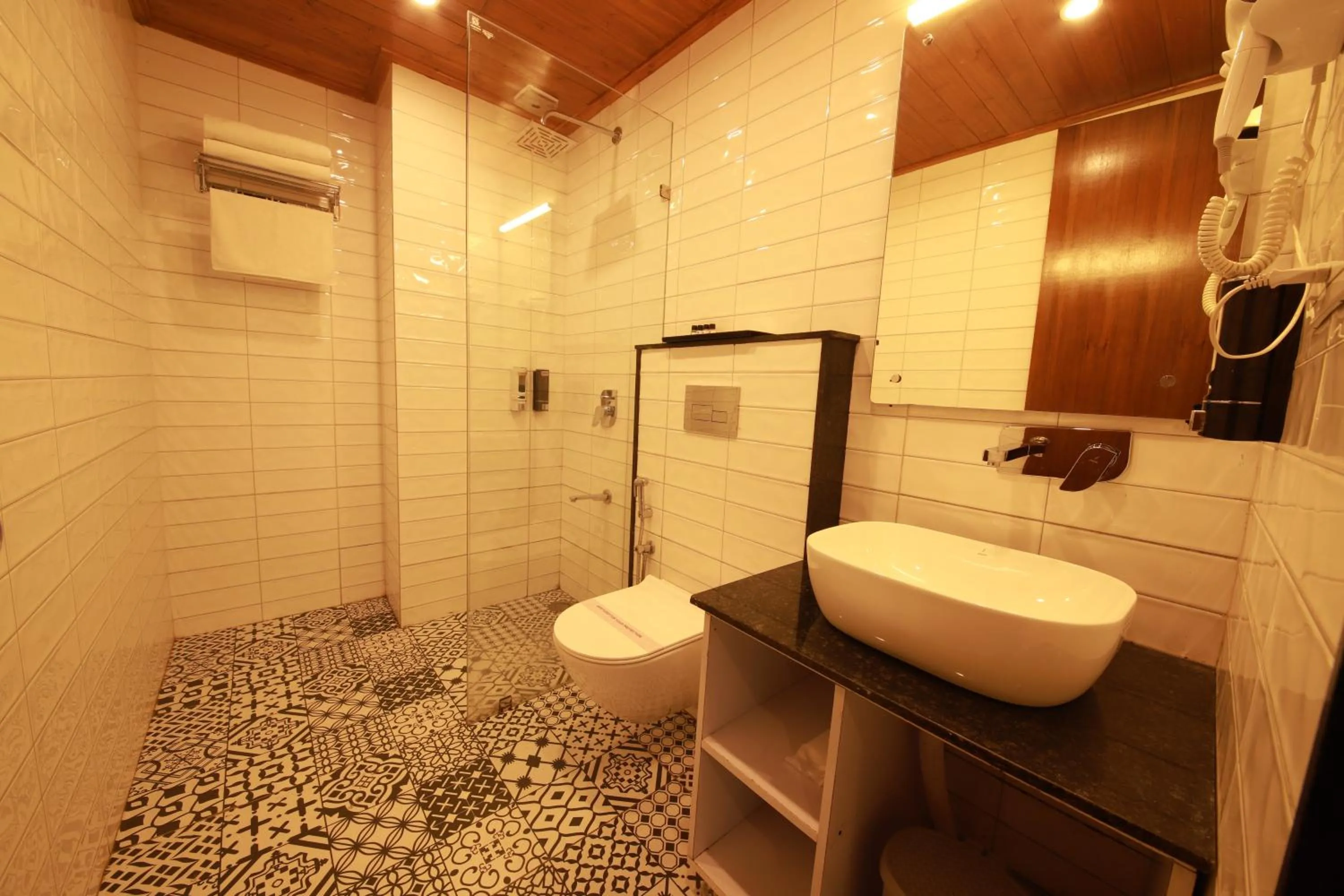 Bathroom in Perfectstayz Premium Westend at Mall Road