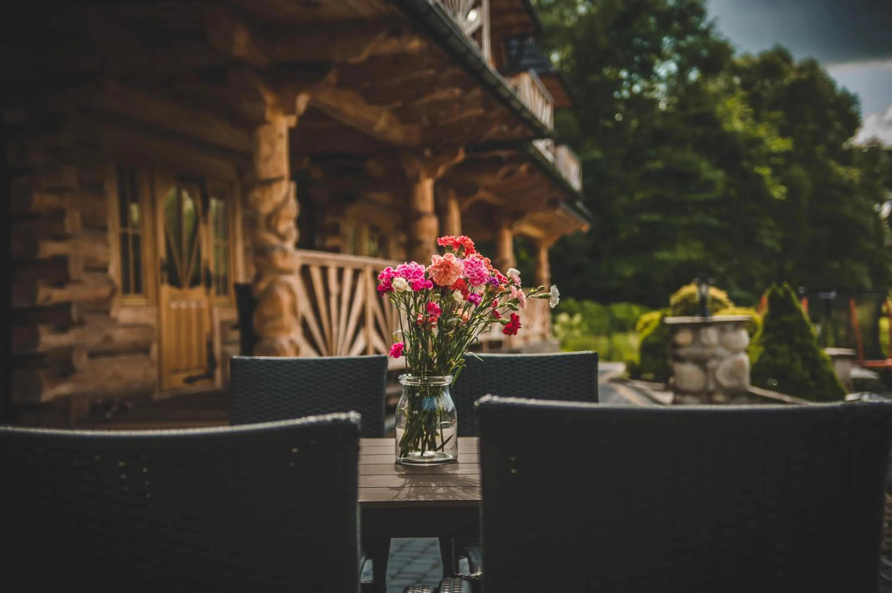 Patio in Domki drewniane Szarotka Górska