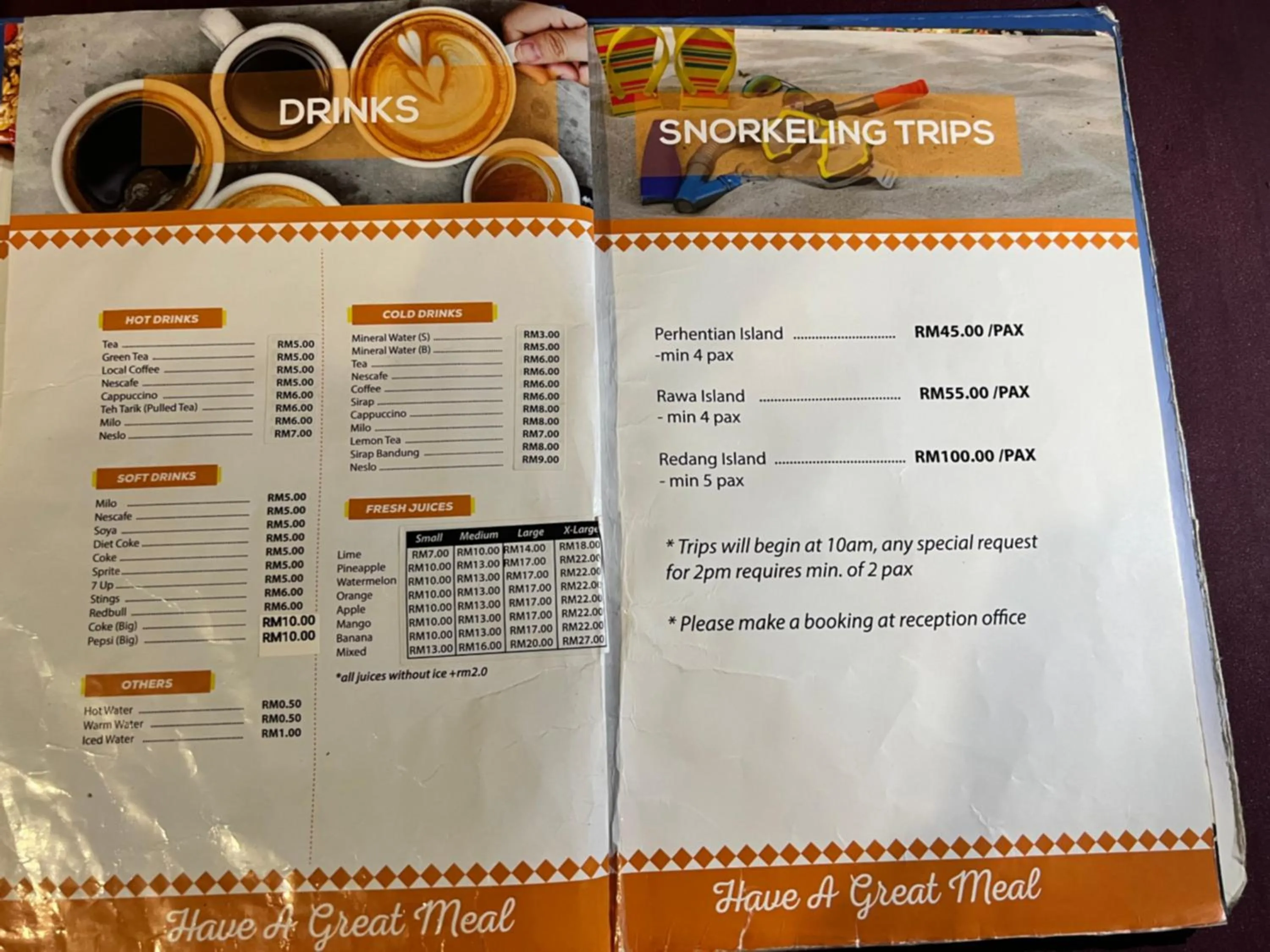 Restaurant/places to eat in Mama's Chalet Pulau Perhentian Besar