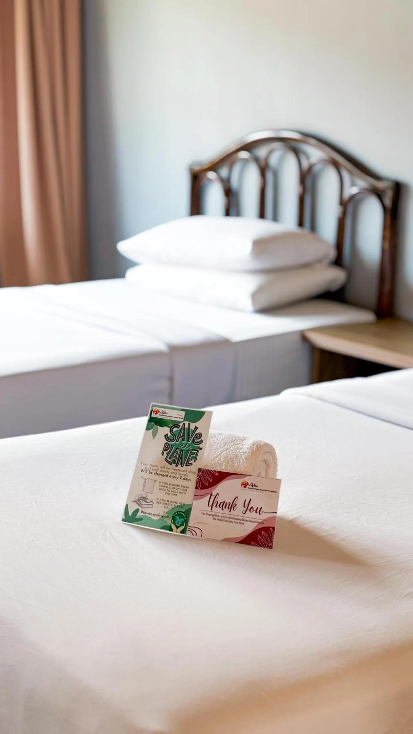 Bed in Lovita Tanjung Bidara Beach Resort