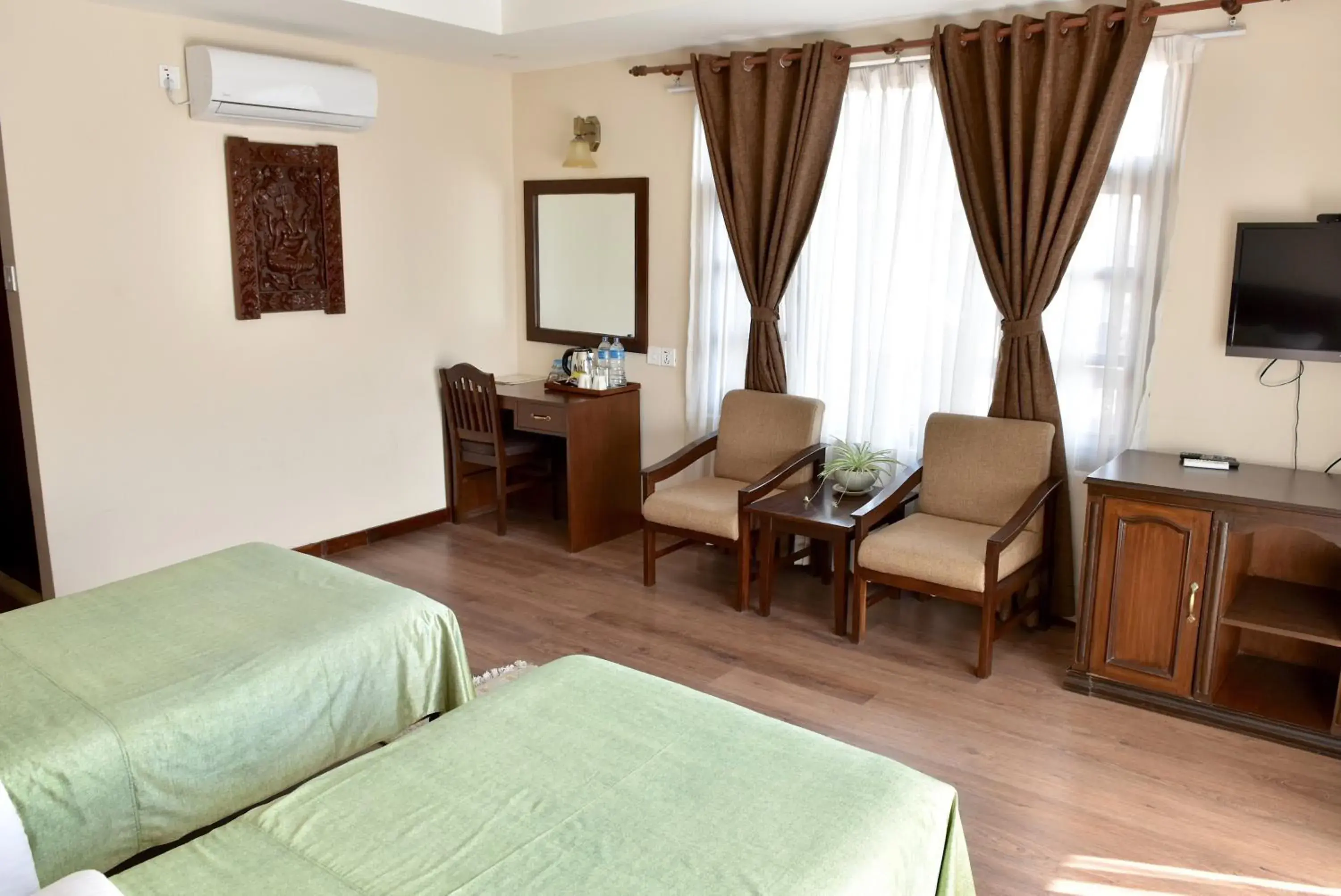 View (from property/room), Bed in Hotel Excelsior View (from property/room), Bed in Hotel Excelsior