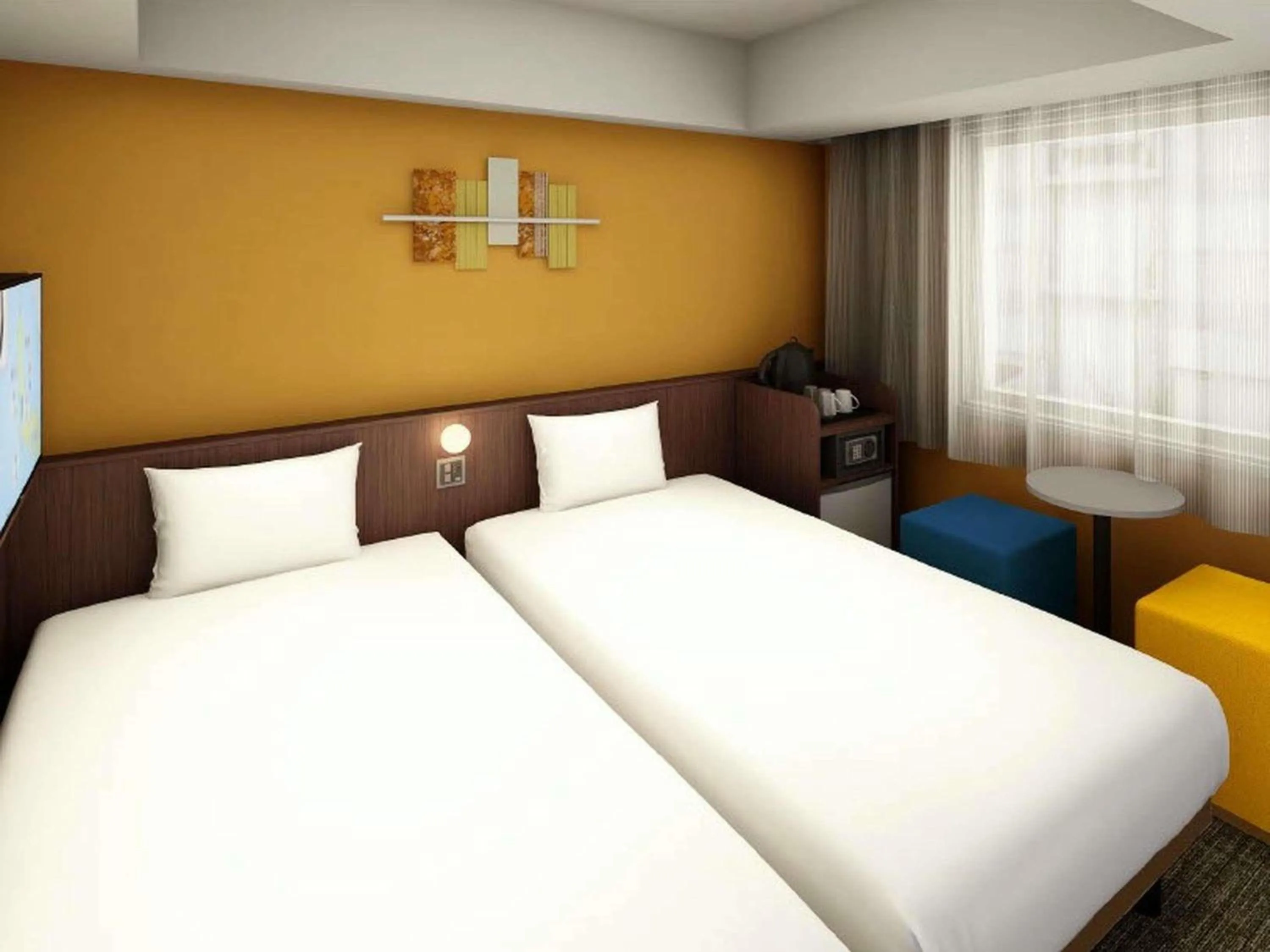 Bedroom, Bed in ibis Styles Kyoto Shijo