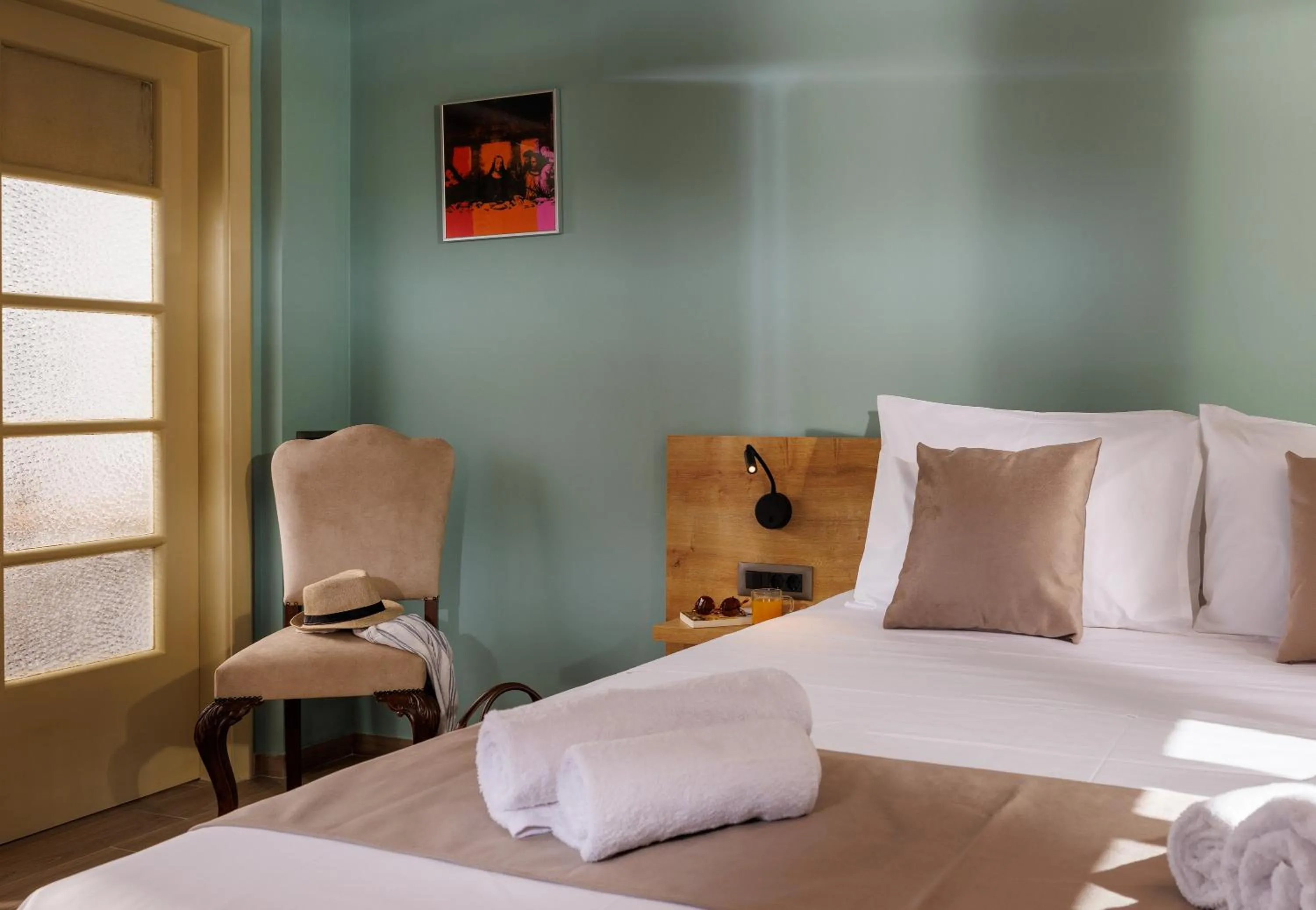 Bed in Cathedral Suites