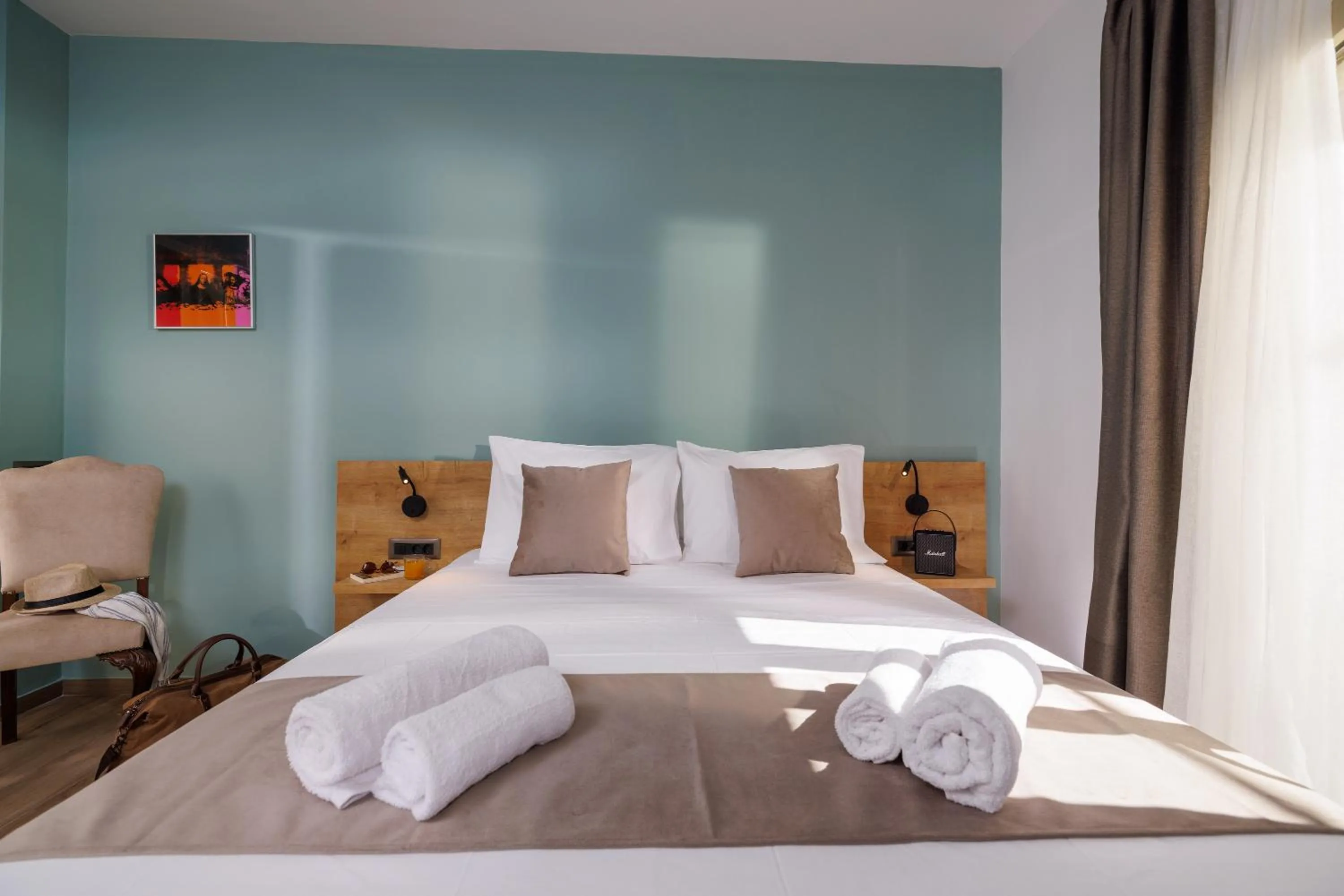 Bed in Cathedral Suites