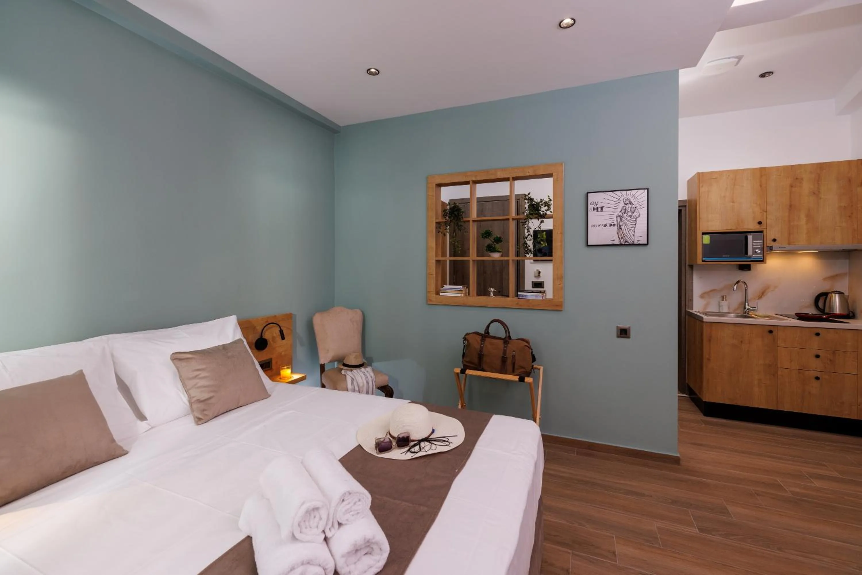 Bed in Cathedral Suites