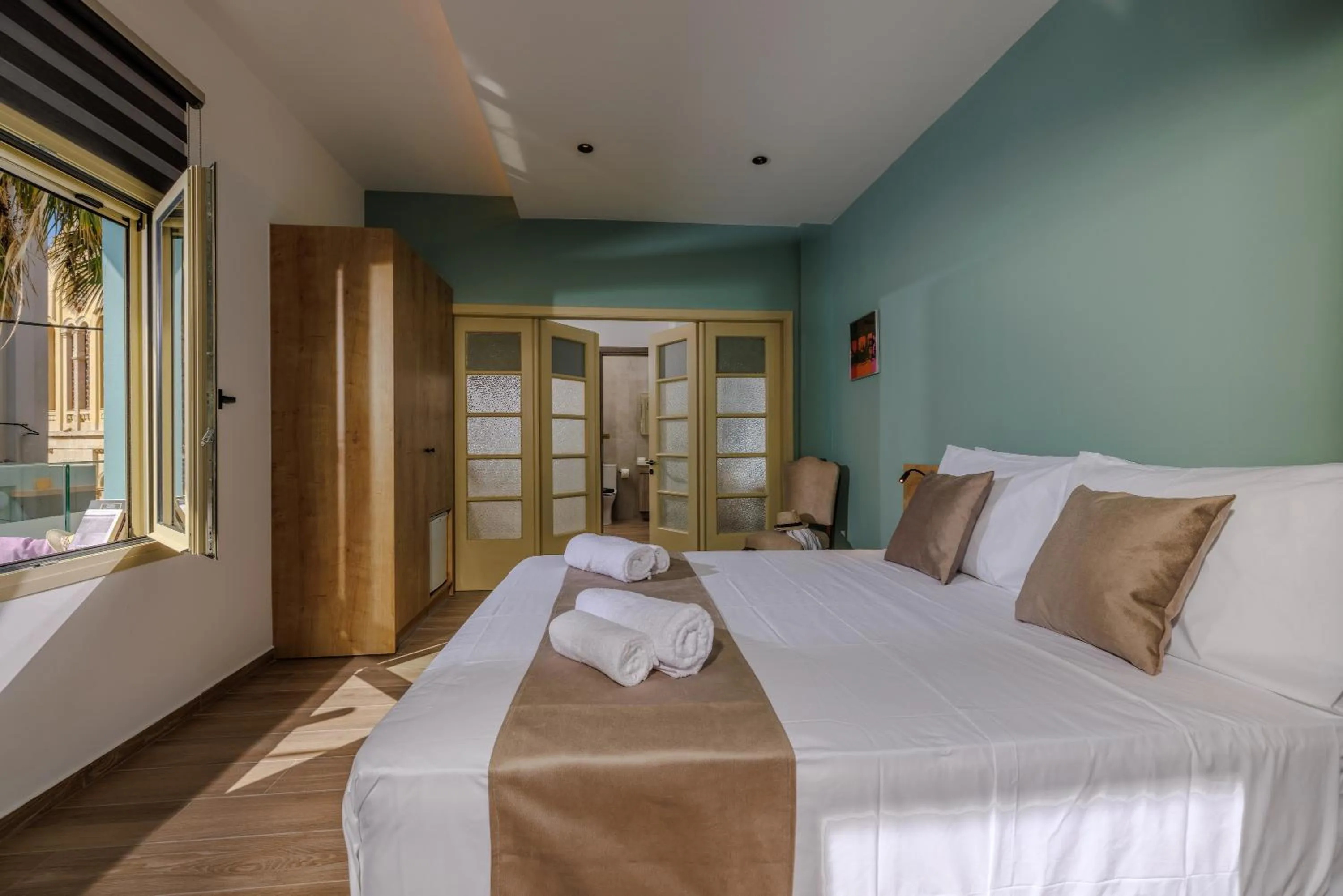 Bed in Cathedral Suites