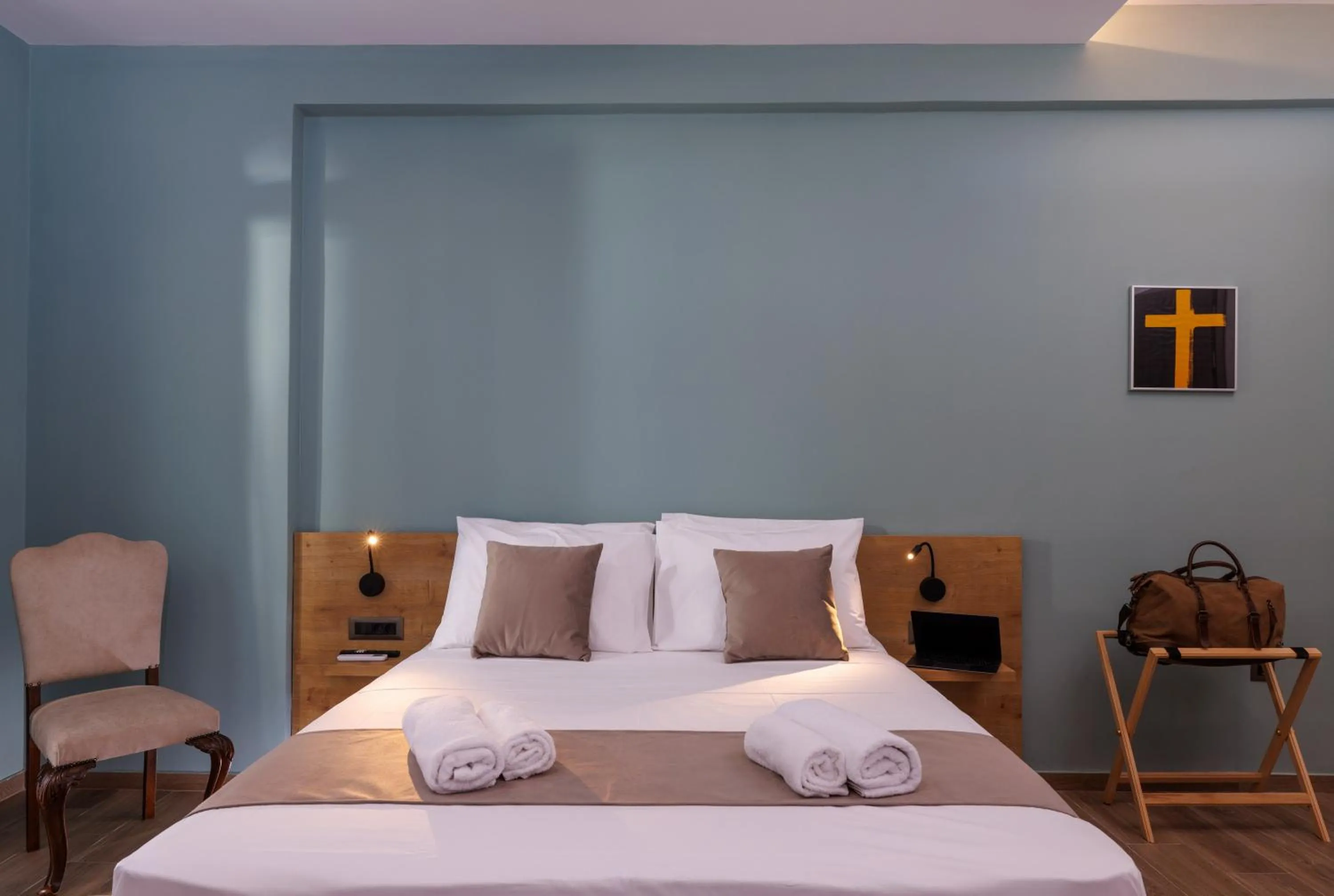 Bed in Cathedral Suites