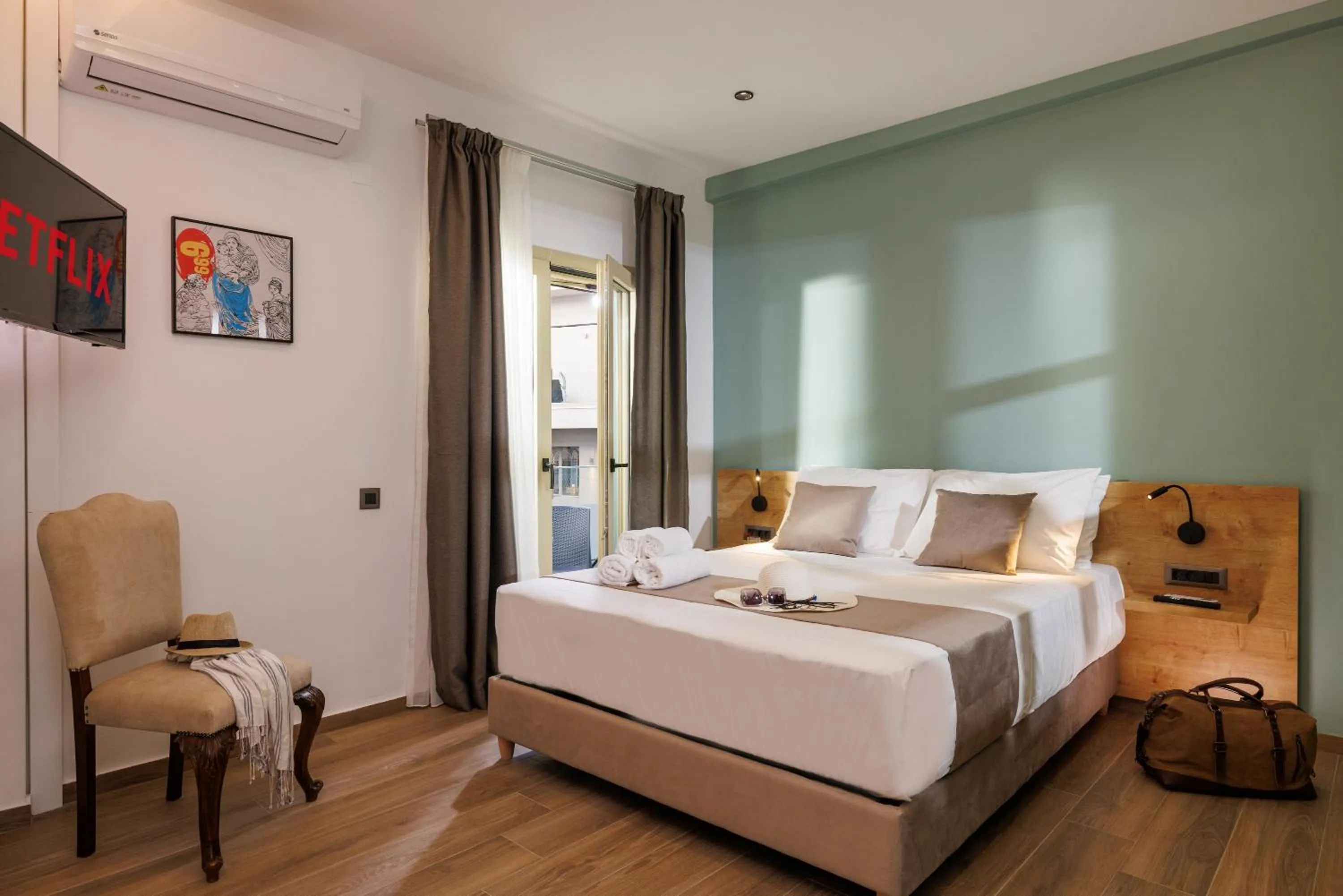 Bed in Cathedral Suites