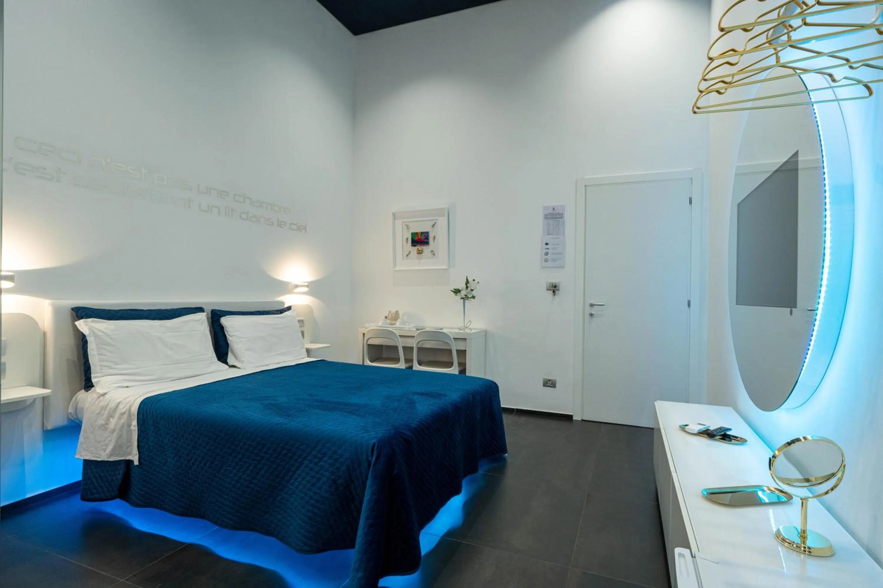 Bed in Skyhouse Chiatamone