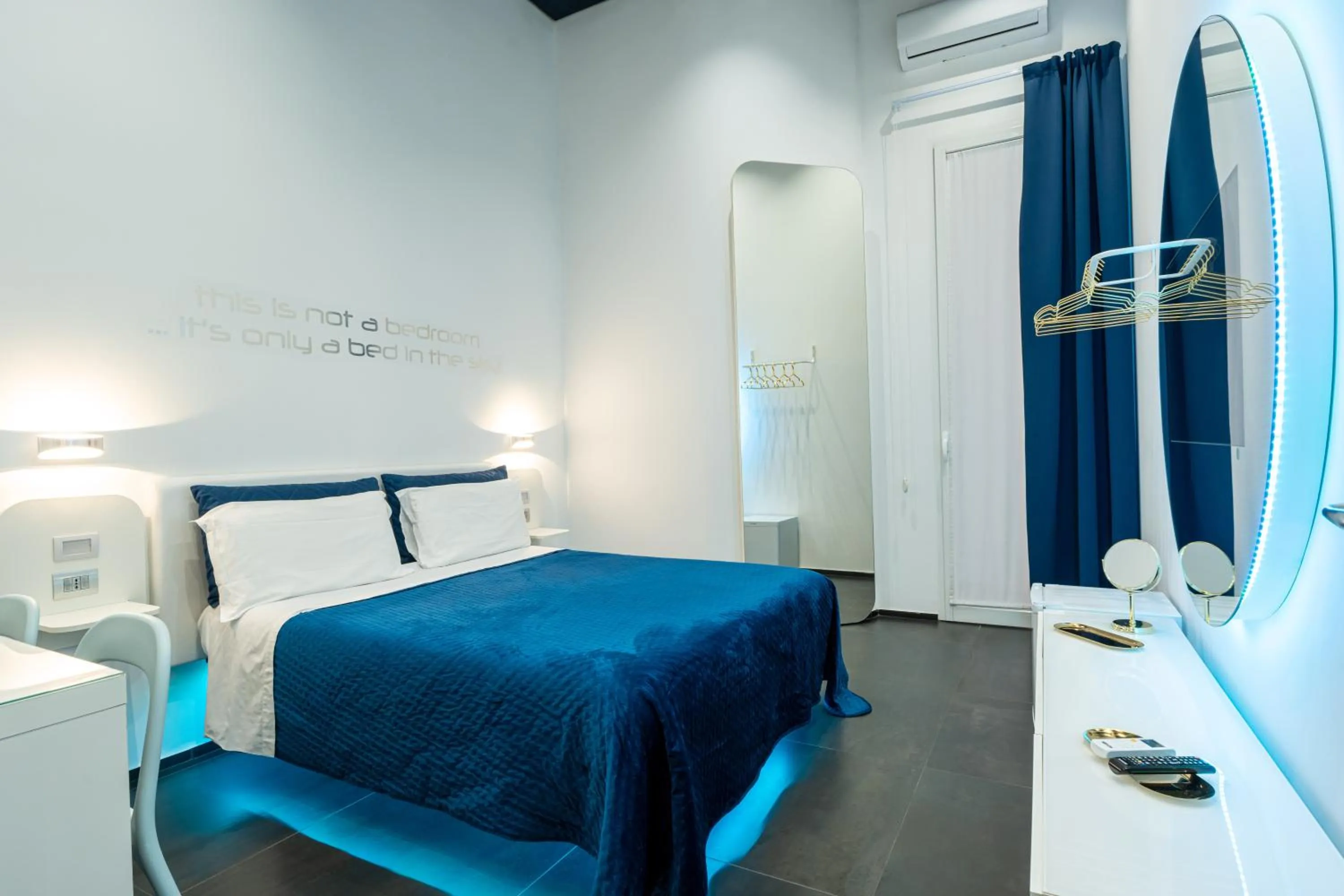 Bed in Skyhouse Chiatamone