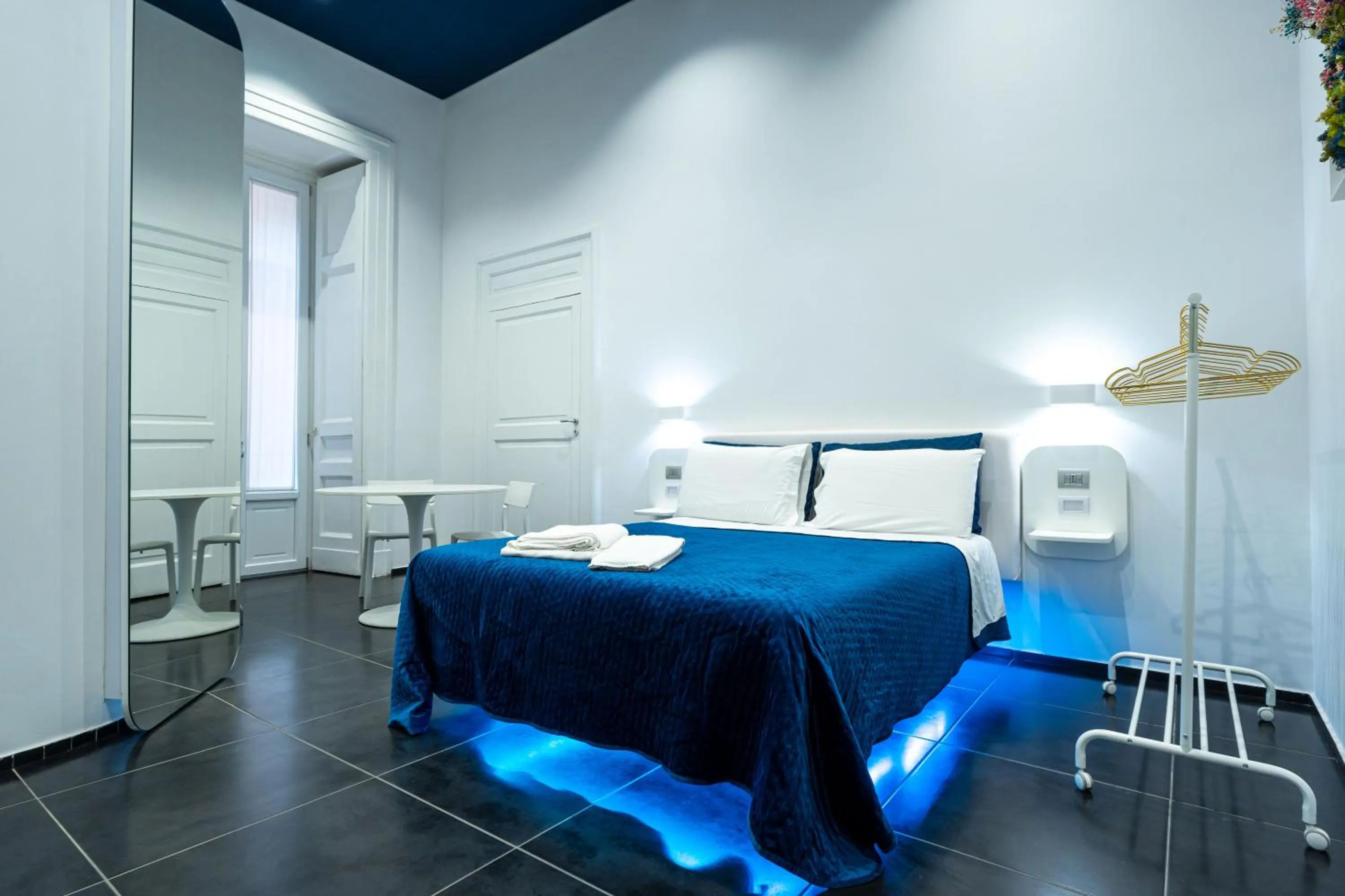 Bed in Skyhouse Chiatamone