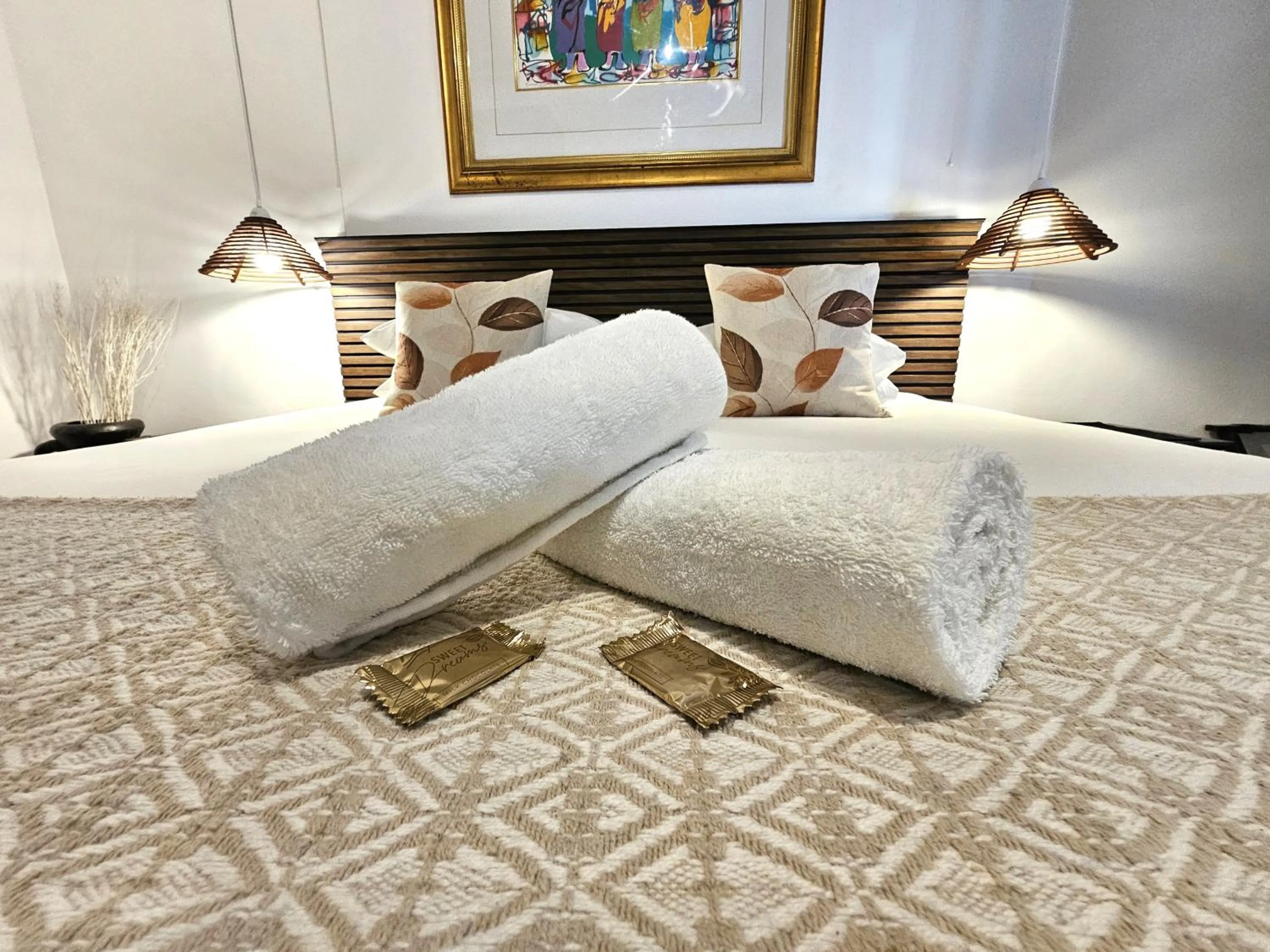 towels, Bed in Leopard Corner Lodge