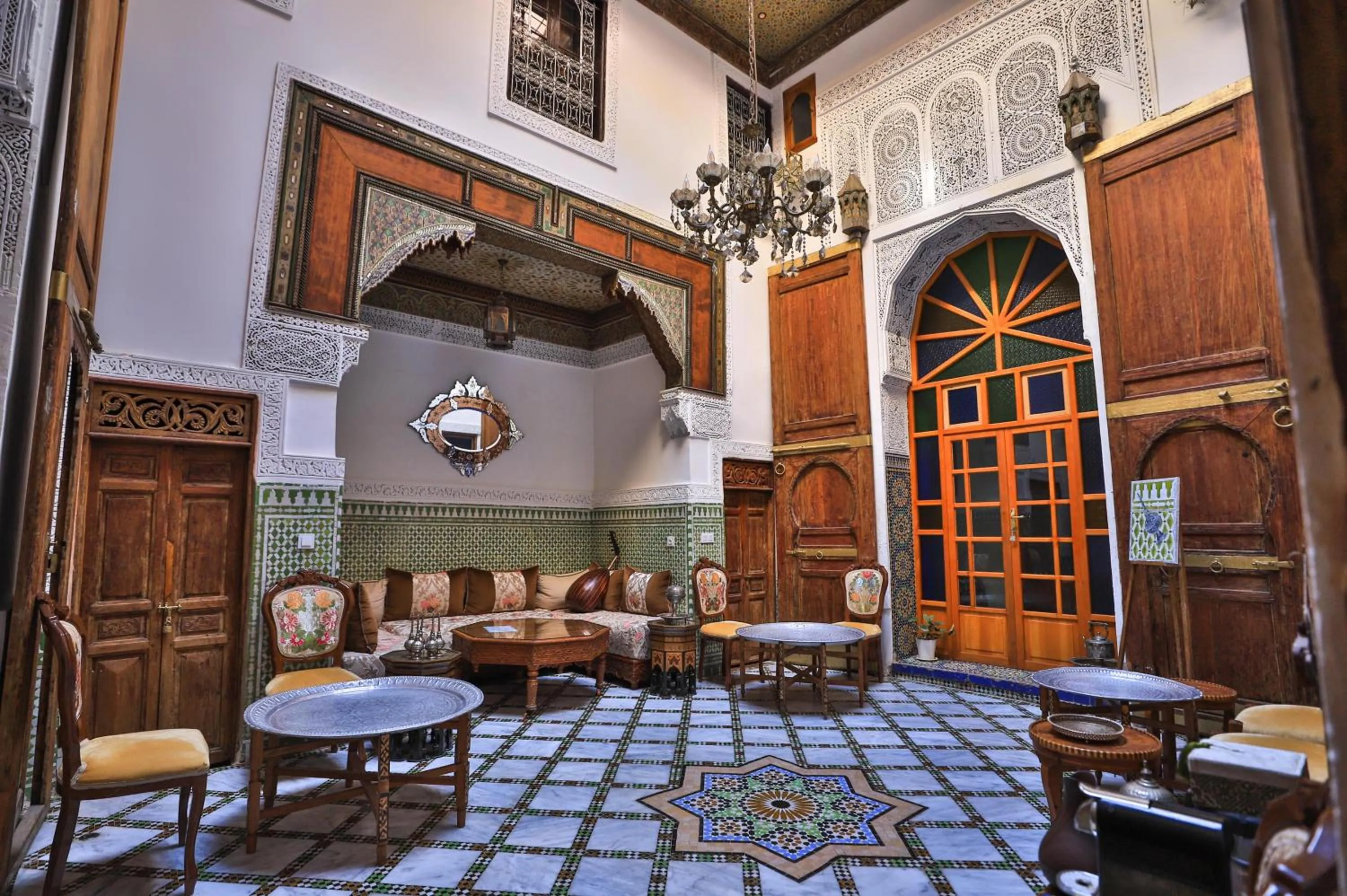 Seating area in Dar Usham Fes Luxury Guest House