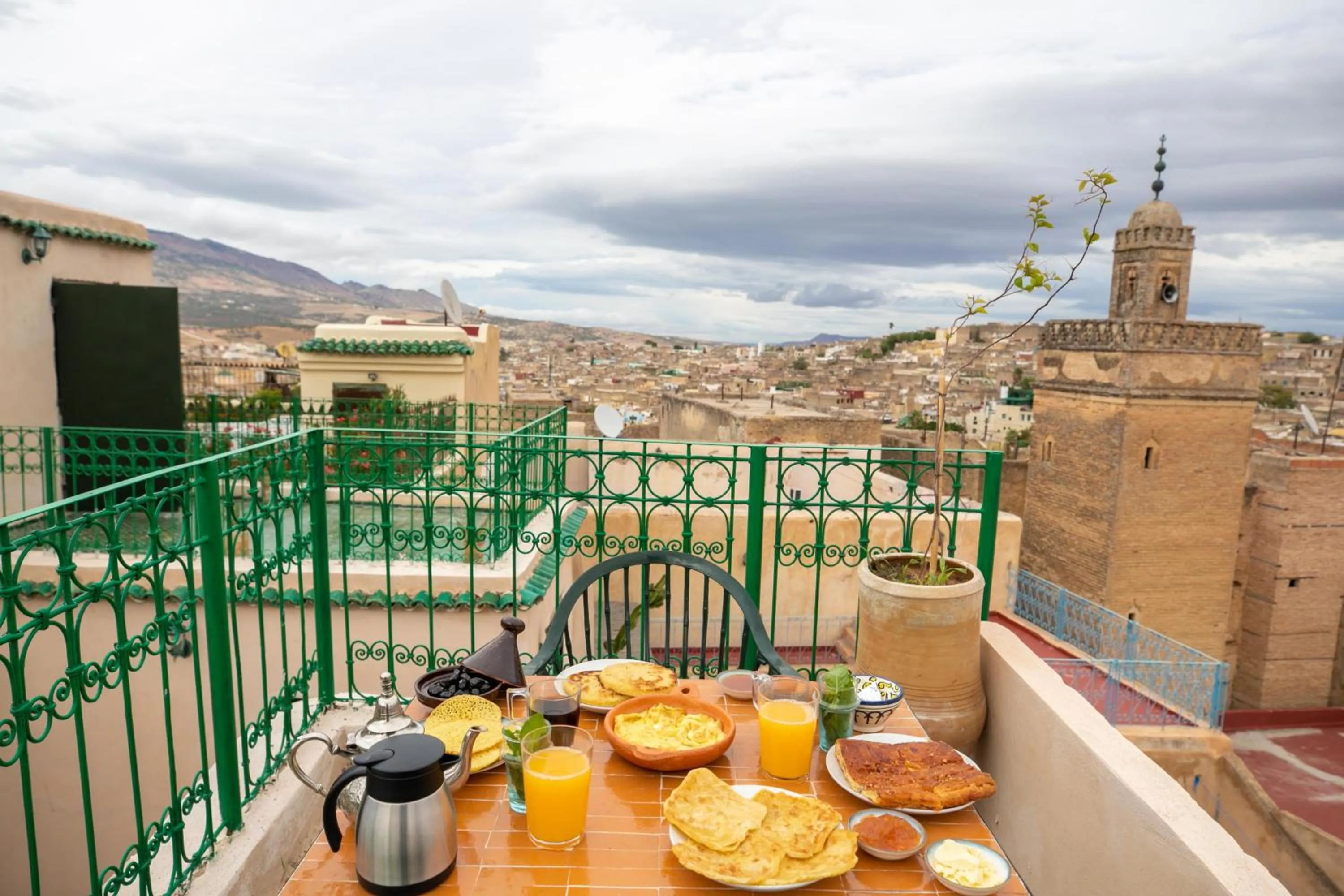 Balcony/Terrace in Dar Usham Fes Luxury Guest House