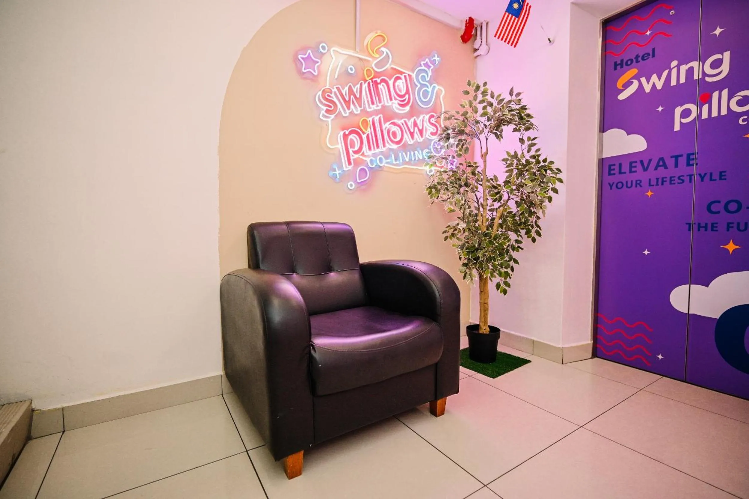 Seating area in Swing & Pillows - KL Sri Petaling