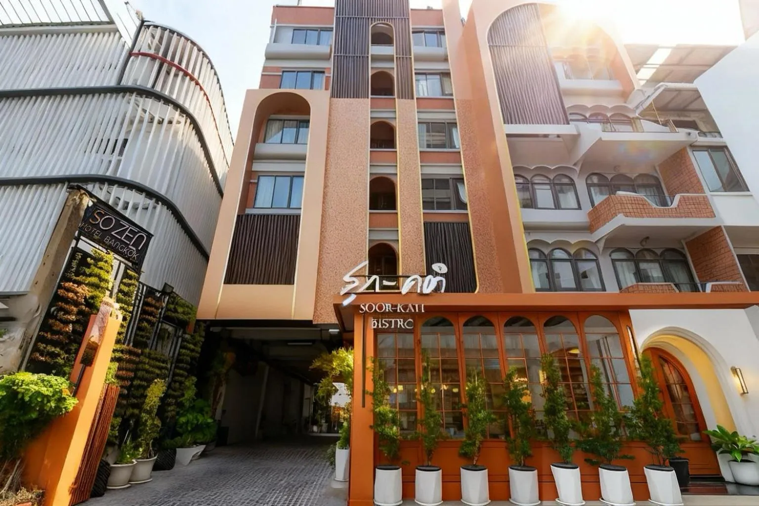 Property building in SO Zen Hotel Silom Bangkok