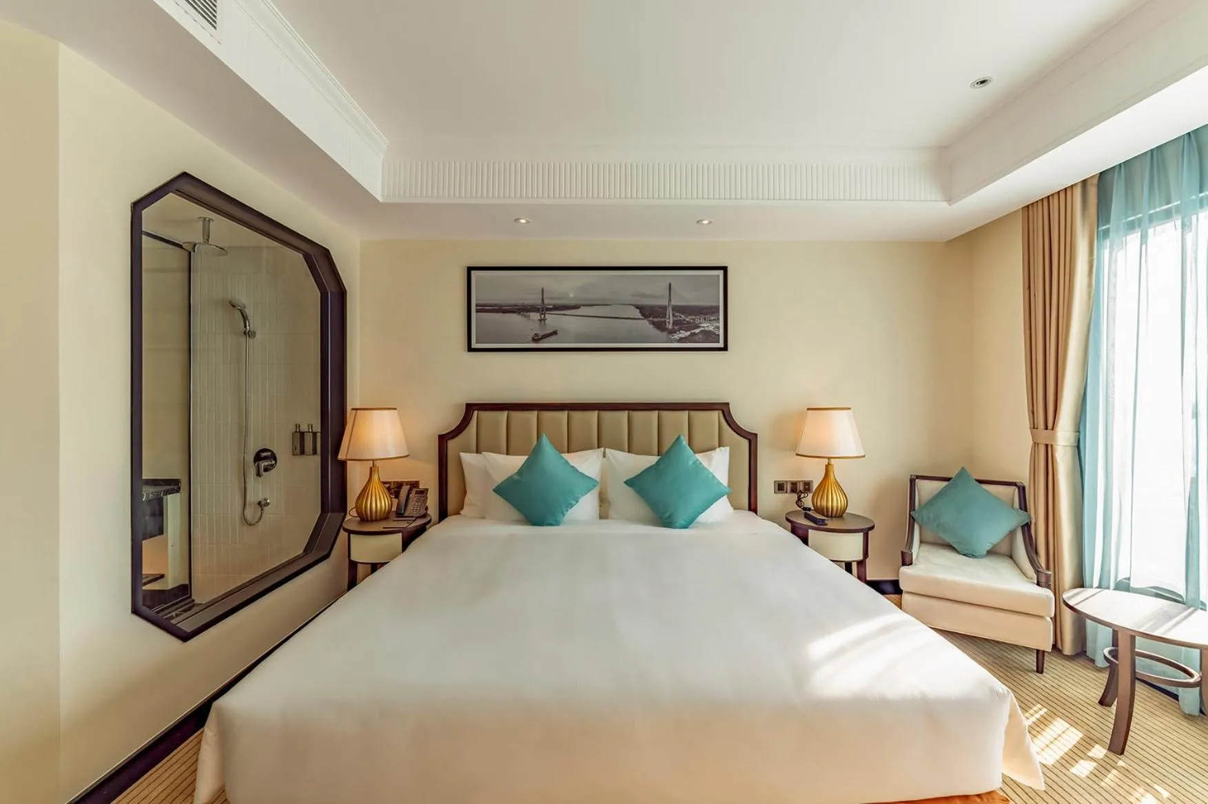 Bed in Charmant Suites a Boutique Hotel Can Tho