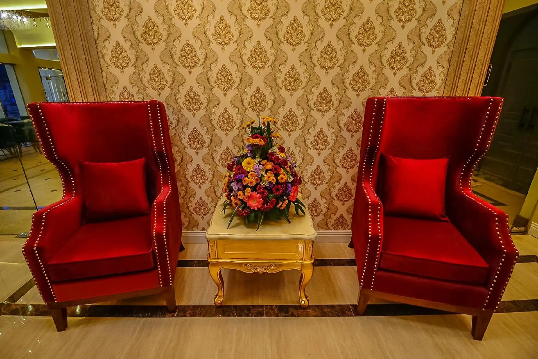 Seating area in Devon Rest