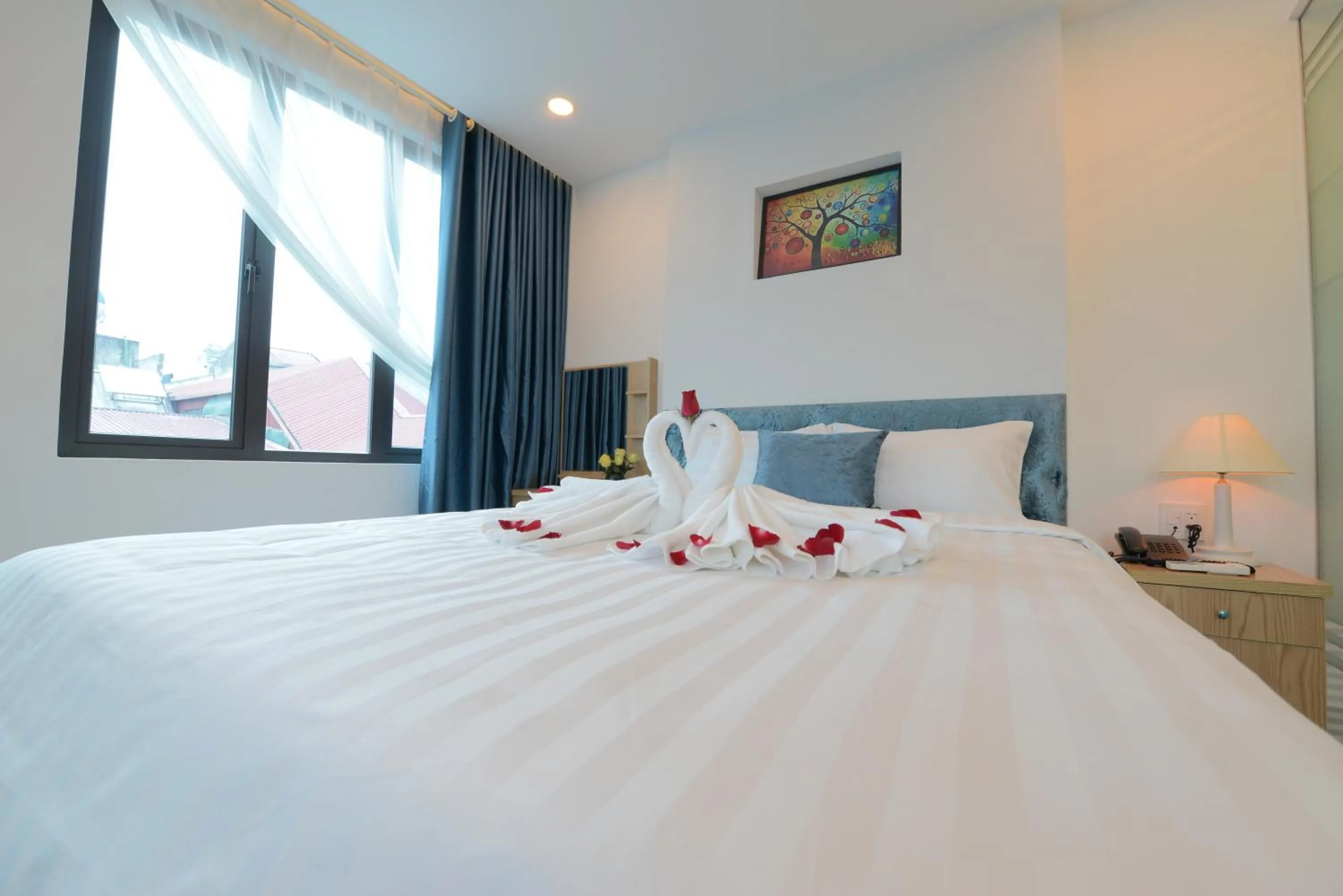 Photo of the whole room, Bed in Hanoi Prime Garden Hotel & Spa