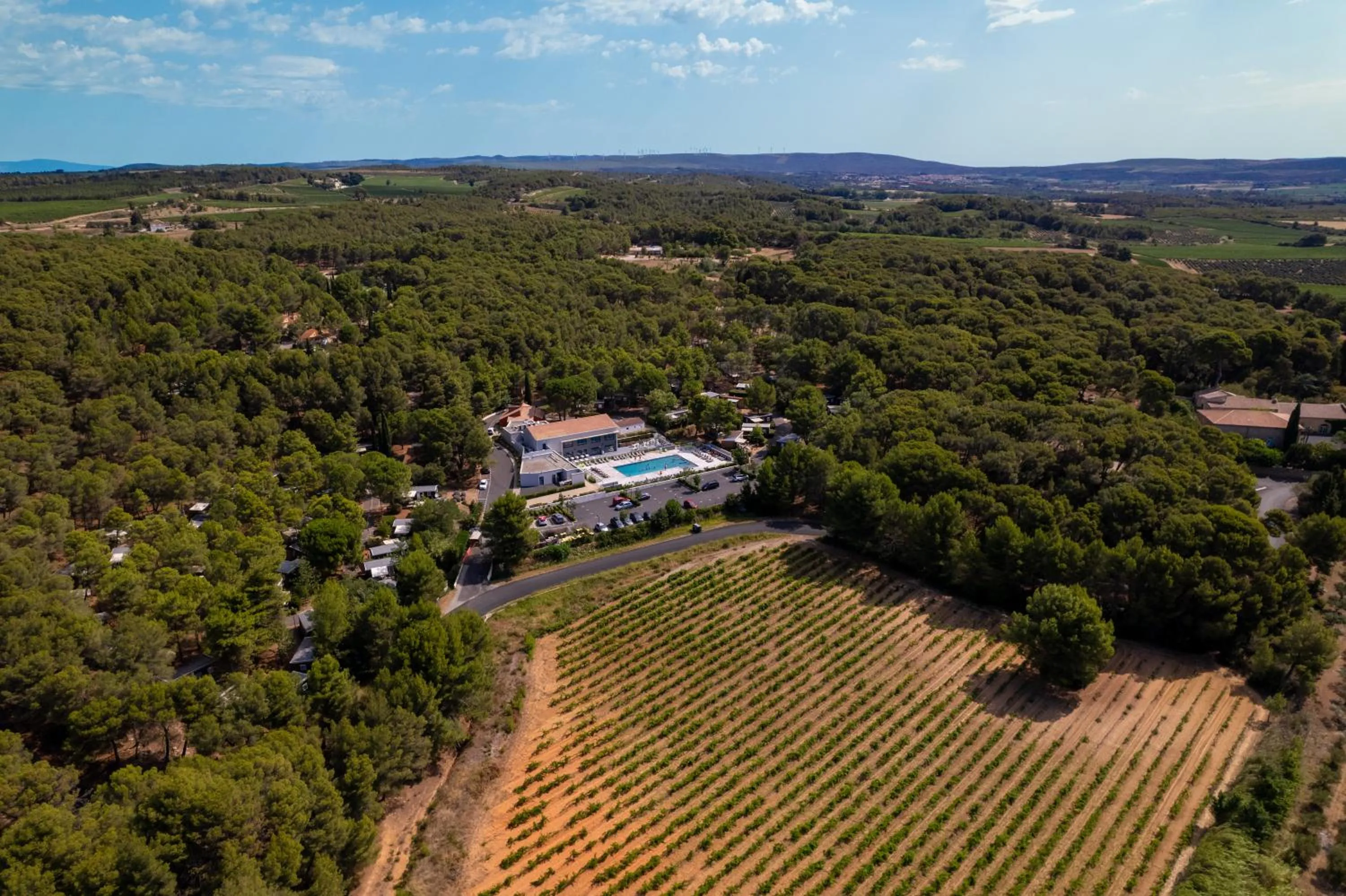 Bird's eye view in VVF Montagnac Hérault