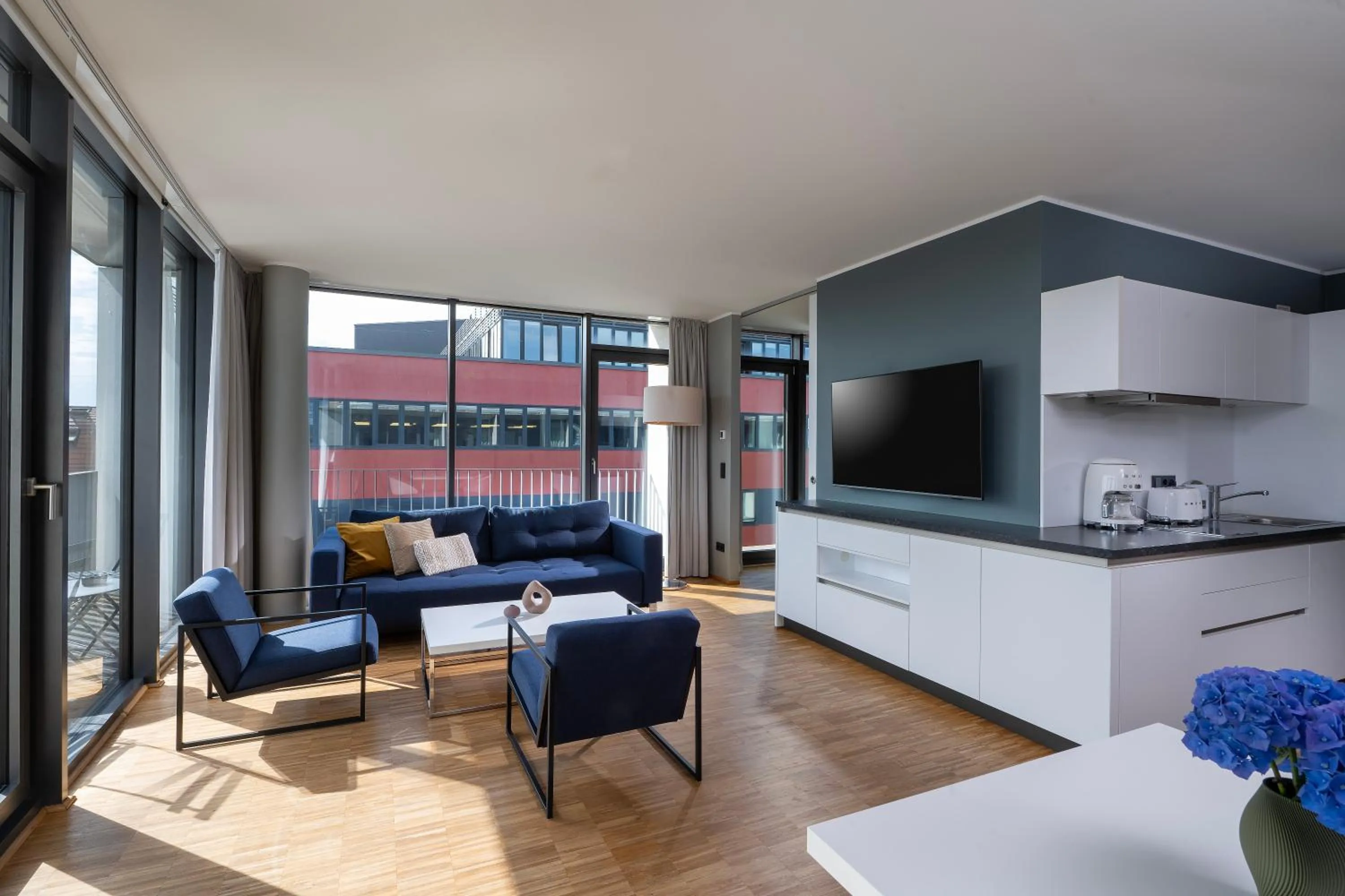 Kitchen or kitchenette in Waveboard Hotel & Boardinghouse