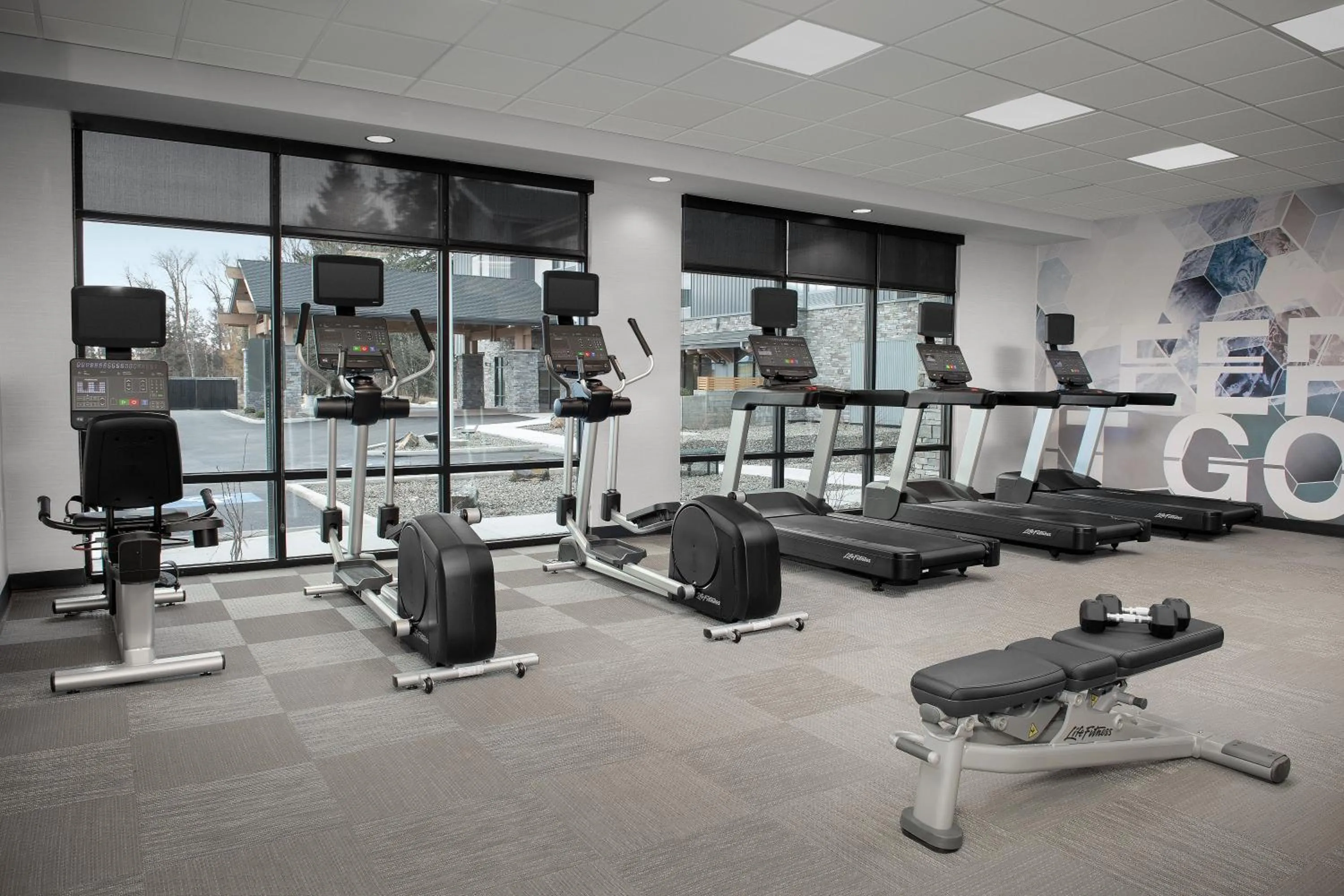 Fitness centre/facilities in SpringHill Suites by Marriott Sandpoint