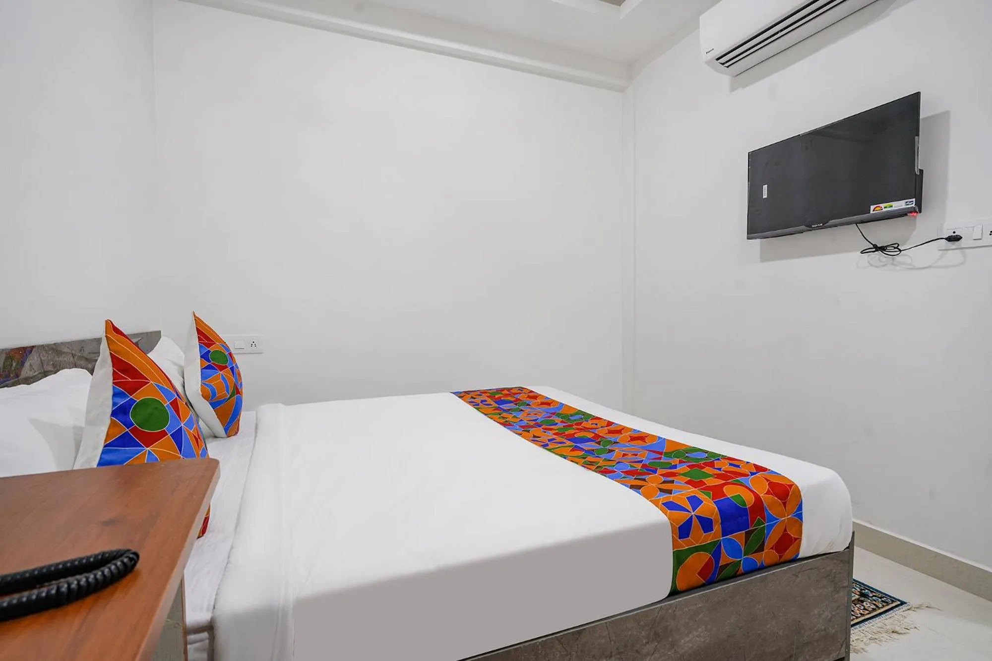 Bed in FabHotel Rooms 27 - Nr Hitech City