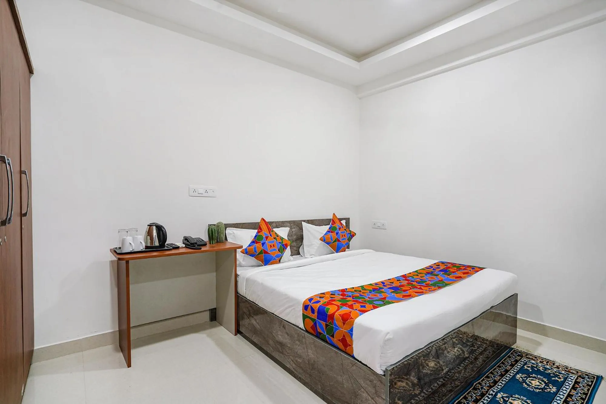 Bed in FabHotel Rooms 27 - Nr Hitech City