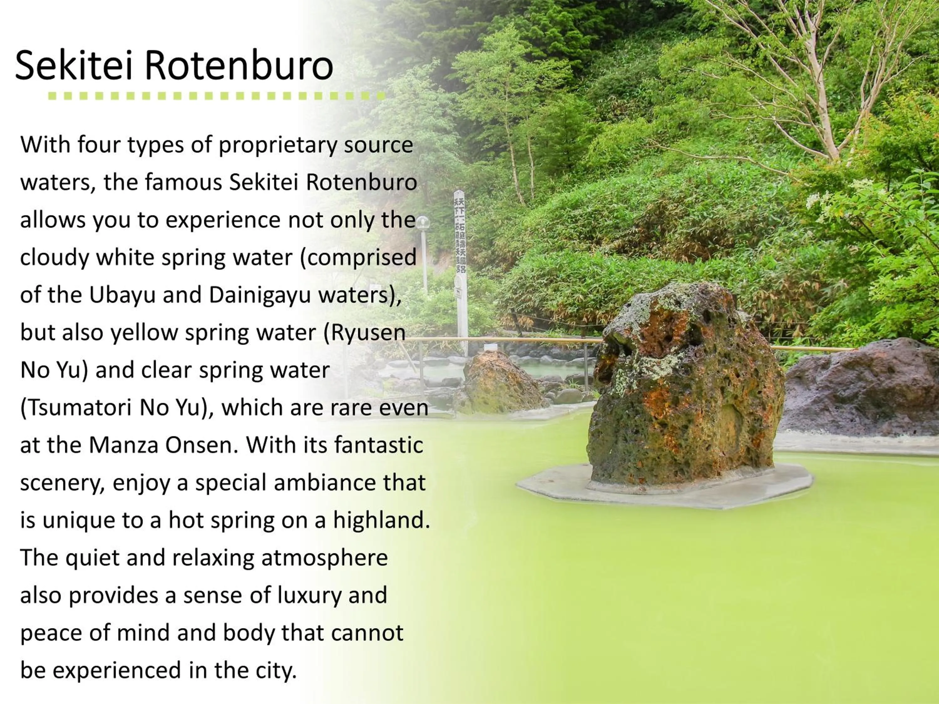 Hot Spring Bath in Manza Kogen Hotel