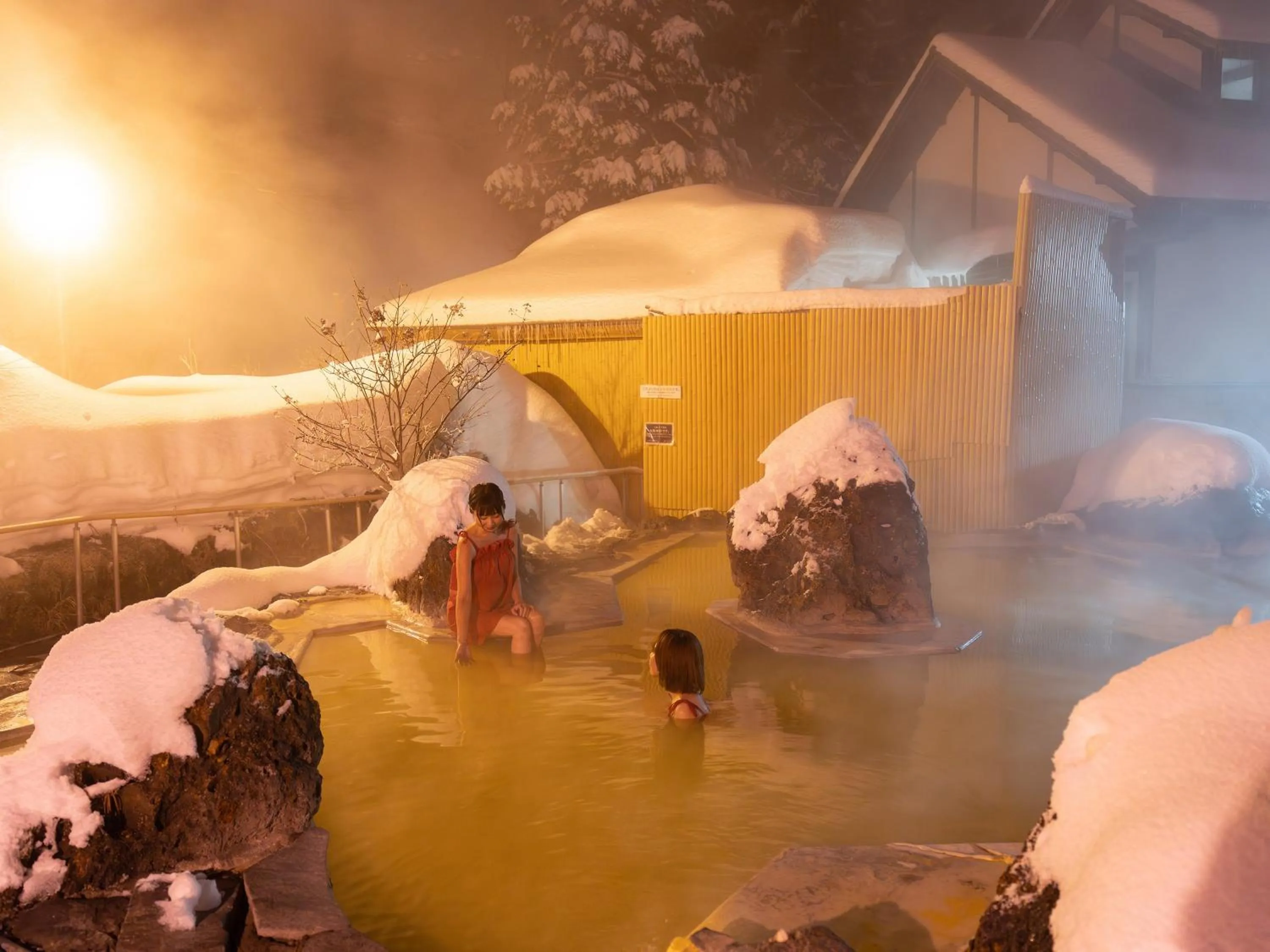 Open Air Bath in Manza Kogen Hotel