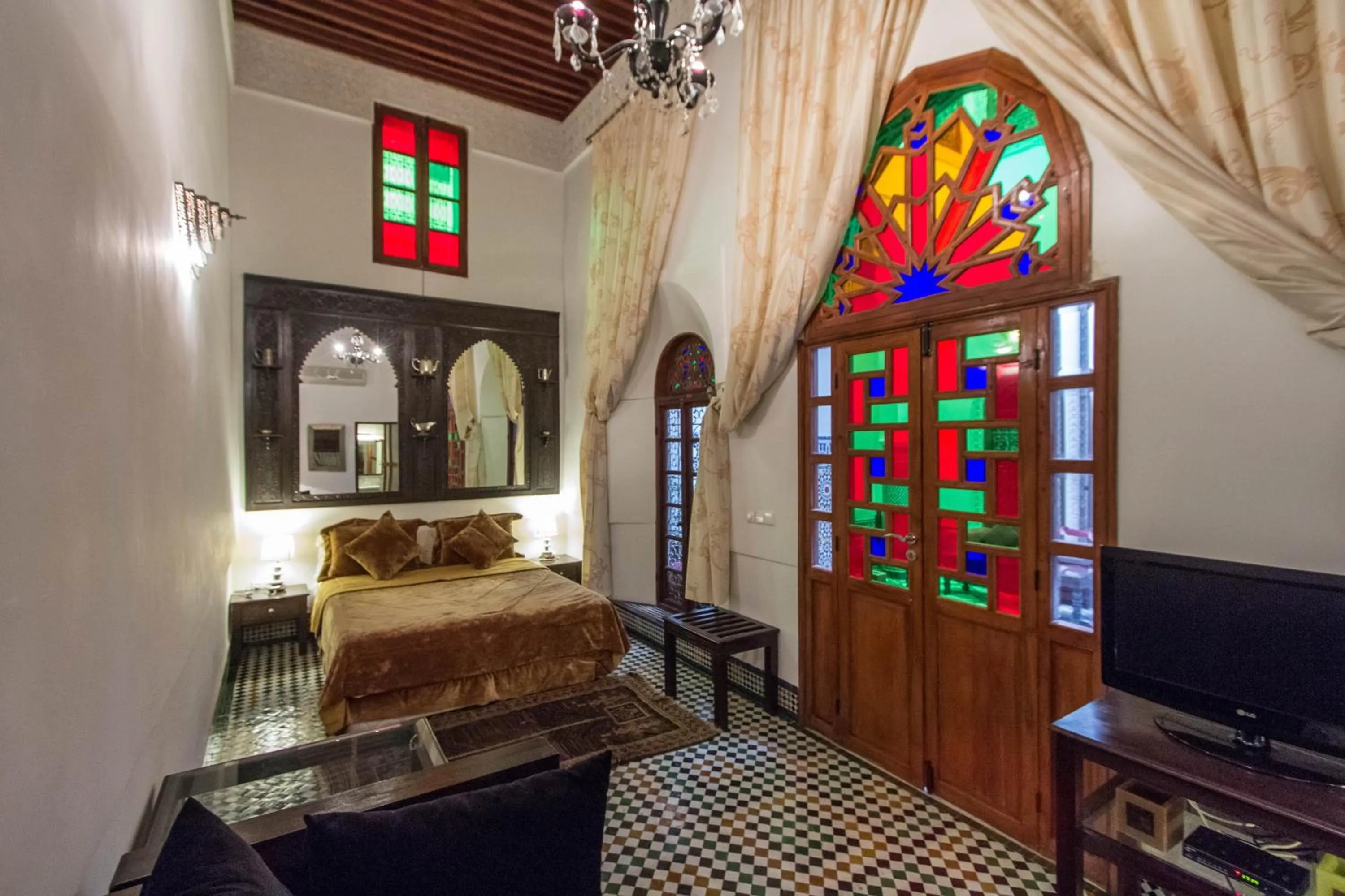 Photo of the whole room, Seating Area in Riad Noujoum Medina