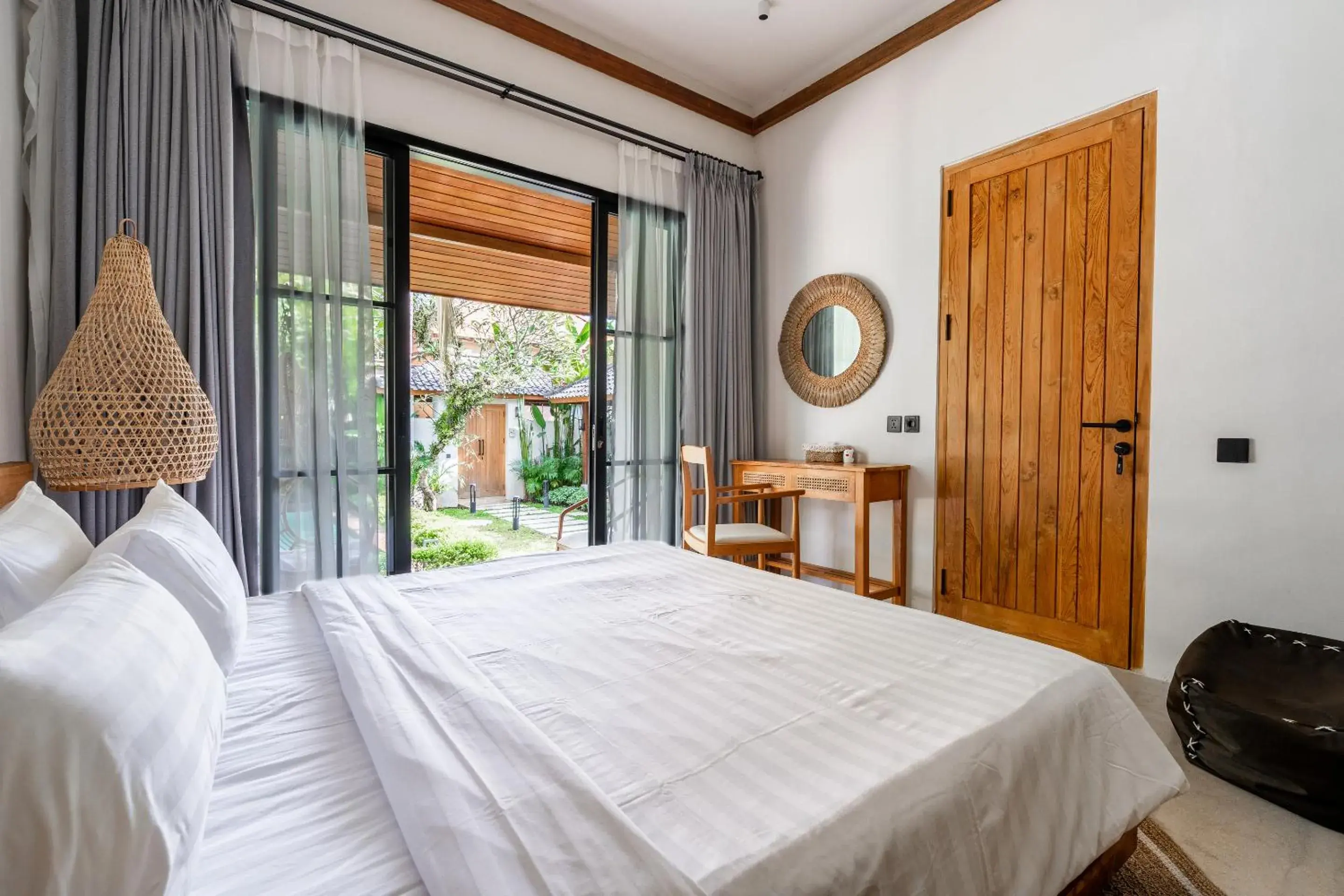 Bed in Hijau Villa by EVDEkimi - Charming 2BR escape with Pool, Outdoor Lounge, Lush Garden Bed in Hijau Villa by EVDEkimi - Charming 2BR escape with Pool, Outdoor Lounge, Lush Garden