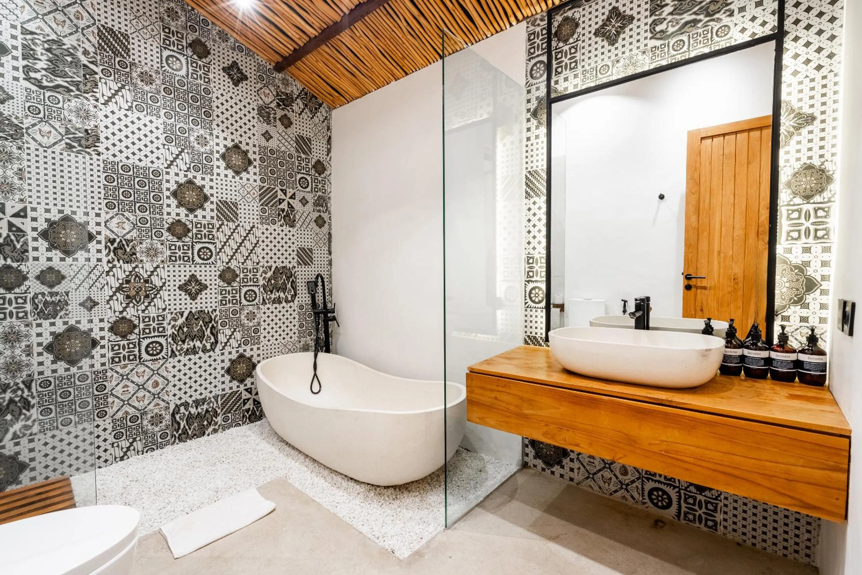 Shower in Hijau Villa by EVDEkimi - Charming 2BR escape with Pool, Outdoor Lounge, Lush Garden - New Year's Offer