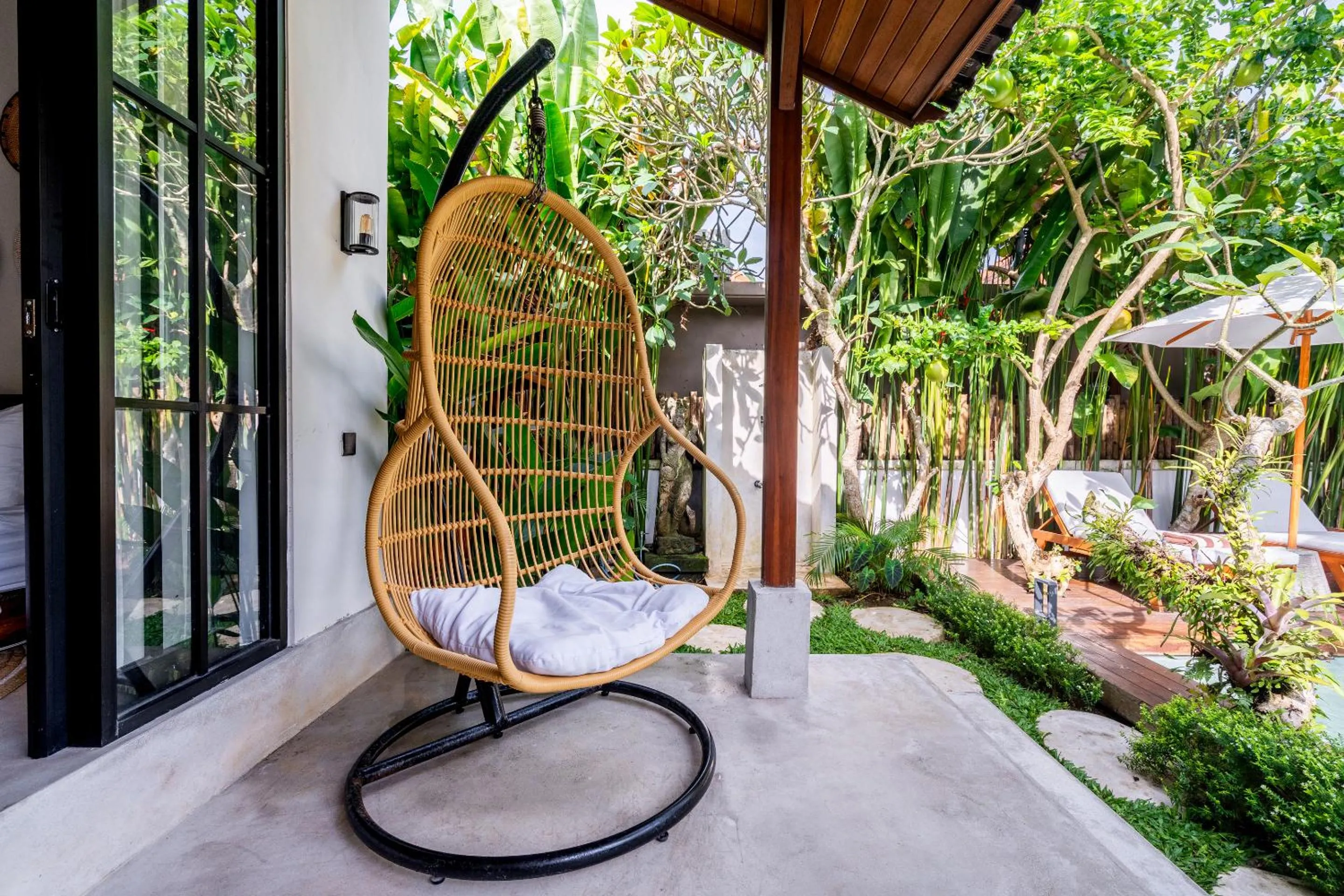 Garden in Hijau Villa by EVDEkimi - Charming 2BR escape with Pool, Outdoor Lounge, Lush Garden - New Year's Offer