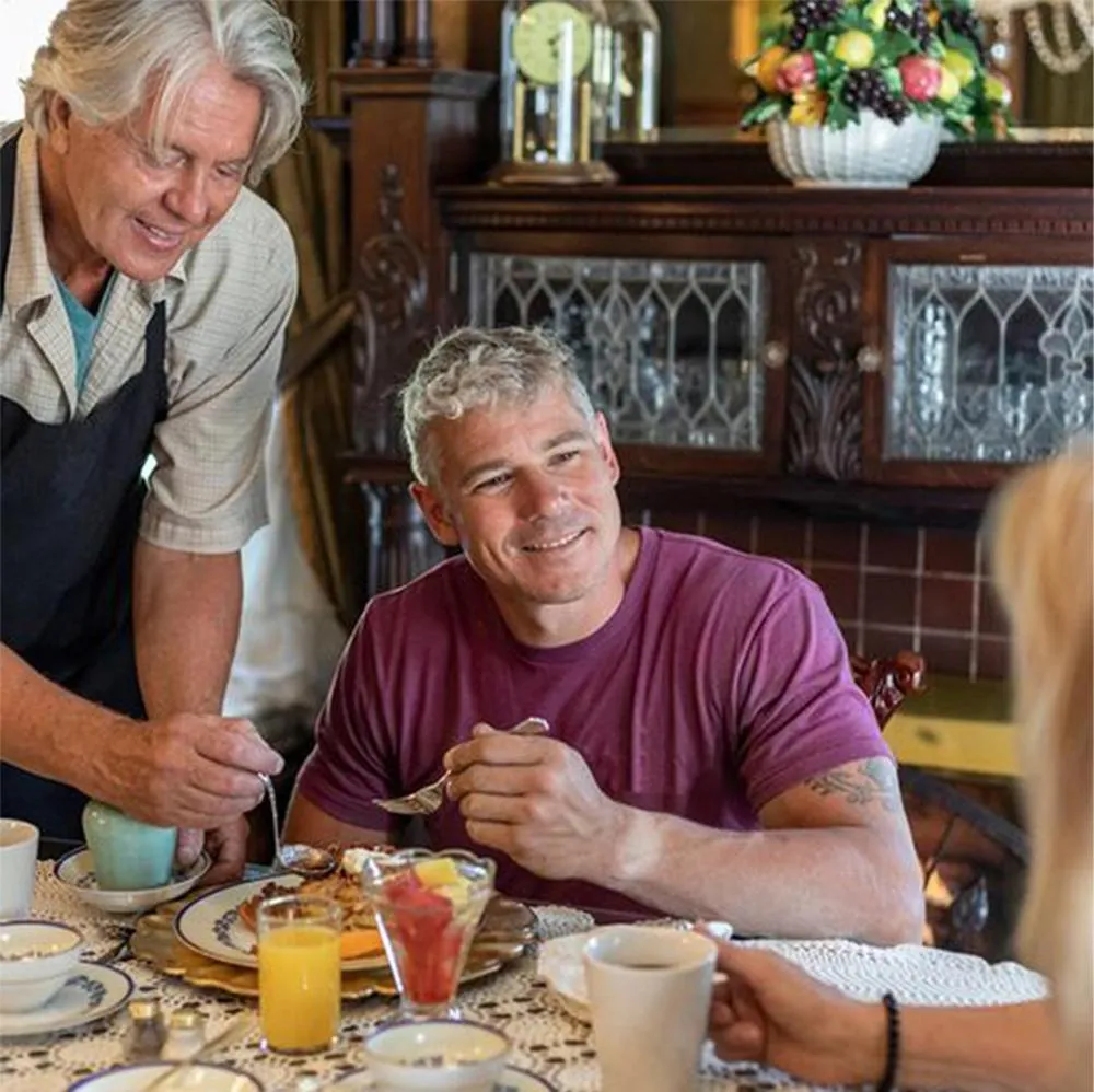 Breakfast in South Broadway Manor B&B - Near Fallingwater, Ohiopyle State Park, Hiking & Biking trails GAP