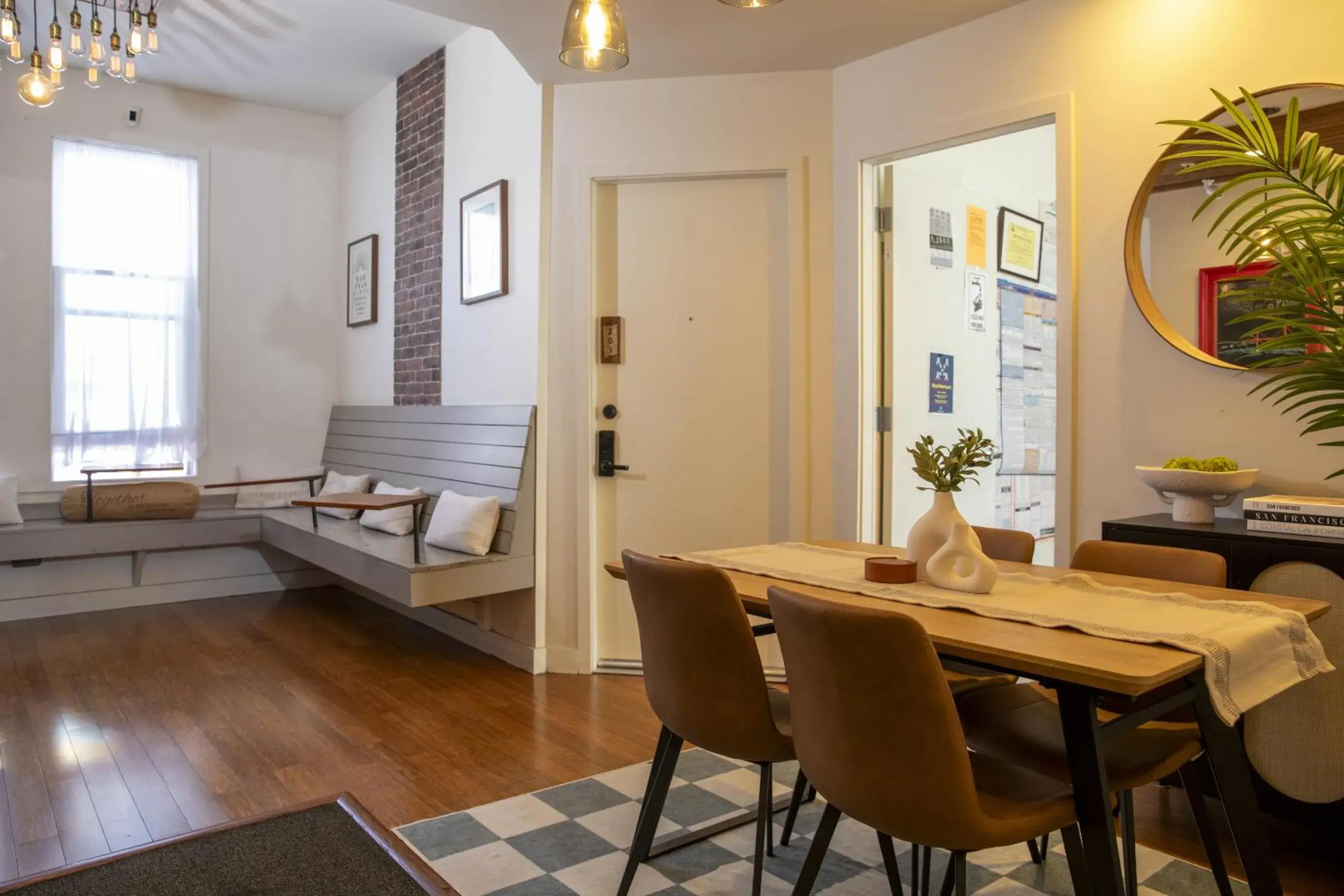 Dining area, Bed in 1906 Mission Dining area, Bed in 1906 Mission