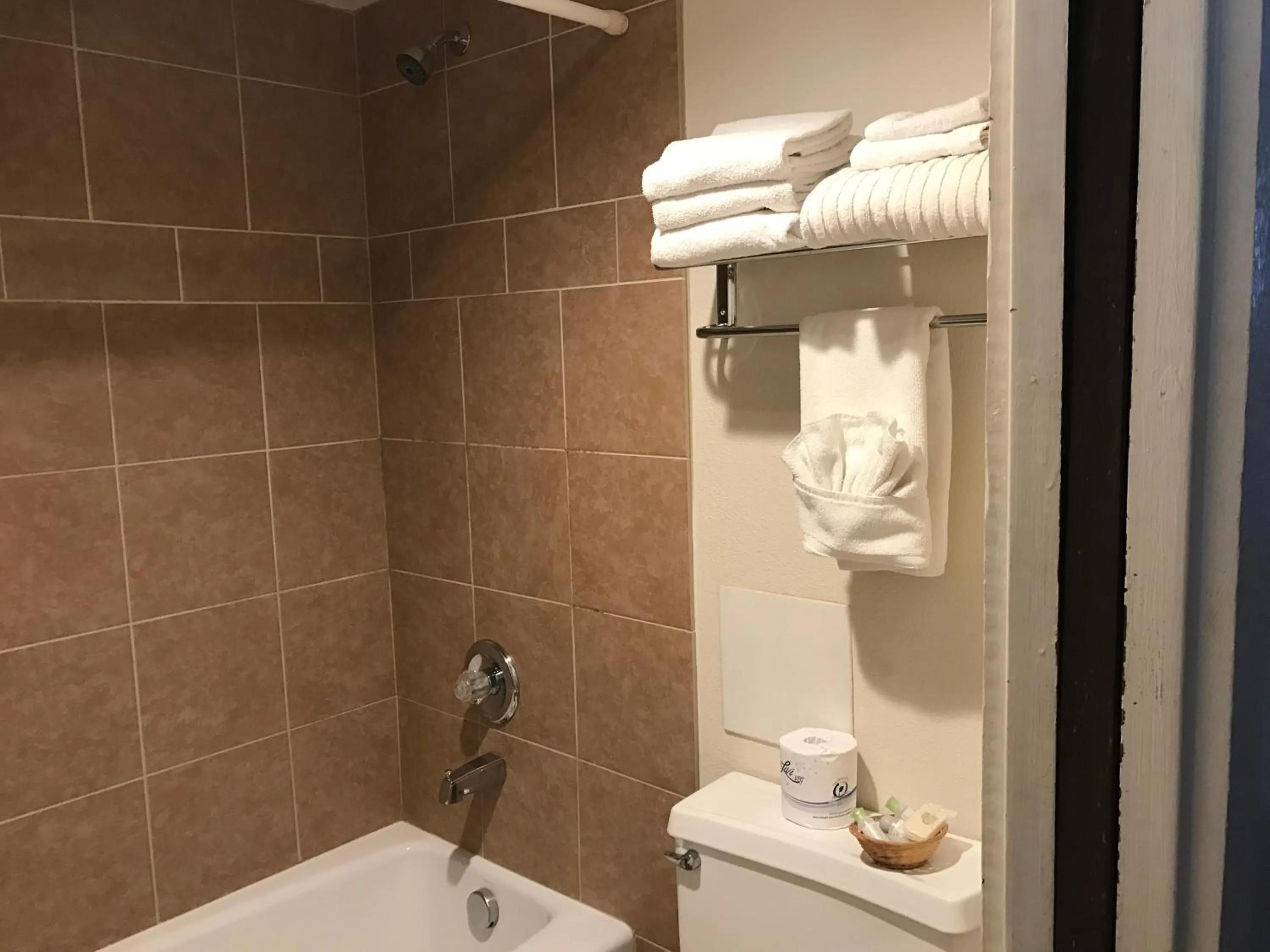 Bathroom in Snowshoe Motel