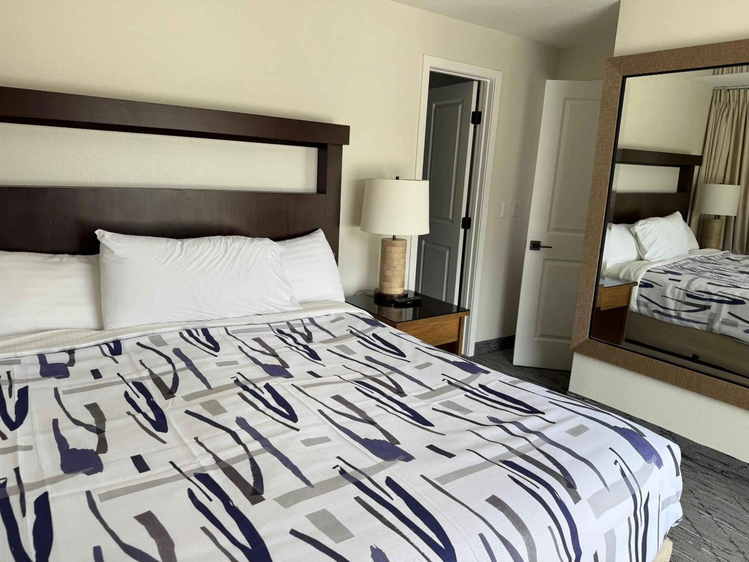 Bed in Snowshoe Motel